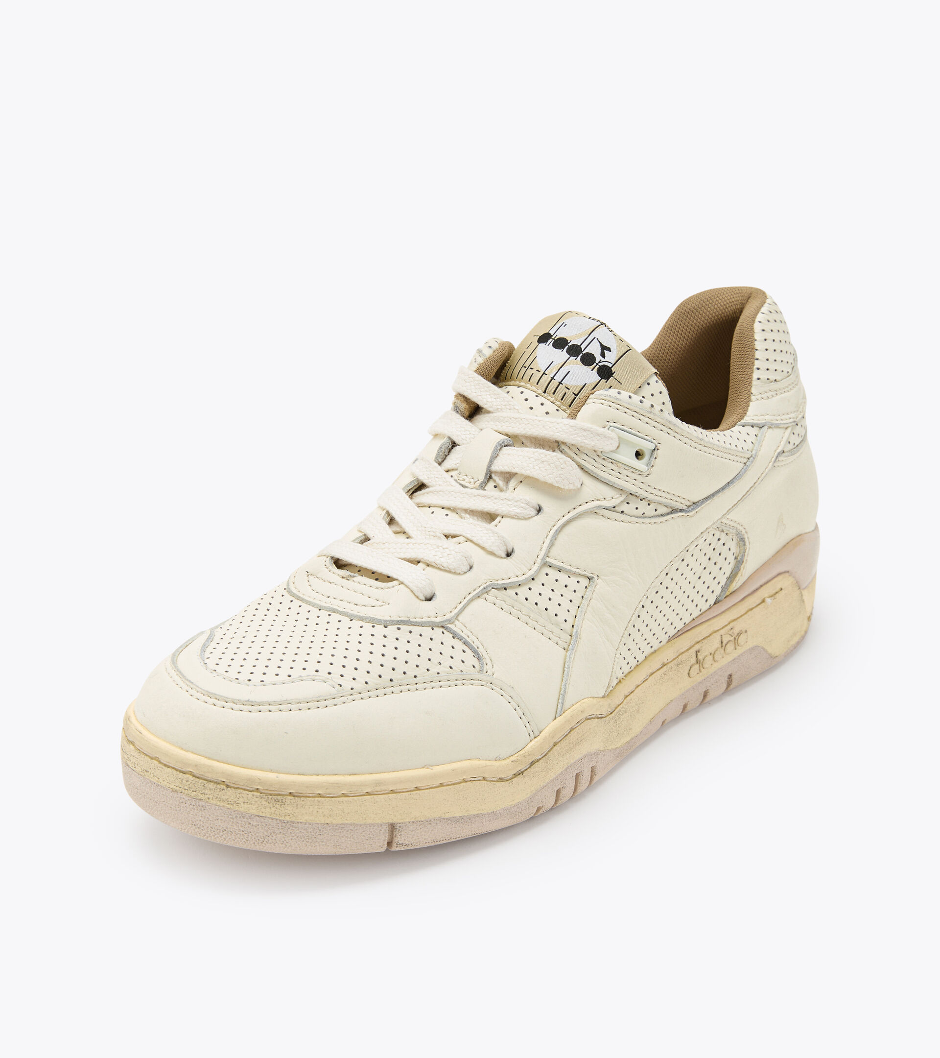Heritage shoes - Unisex B.560 APULIA USED ITALIA PAPYRUS WHITE - Diadora