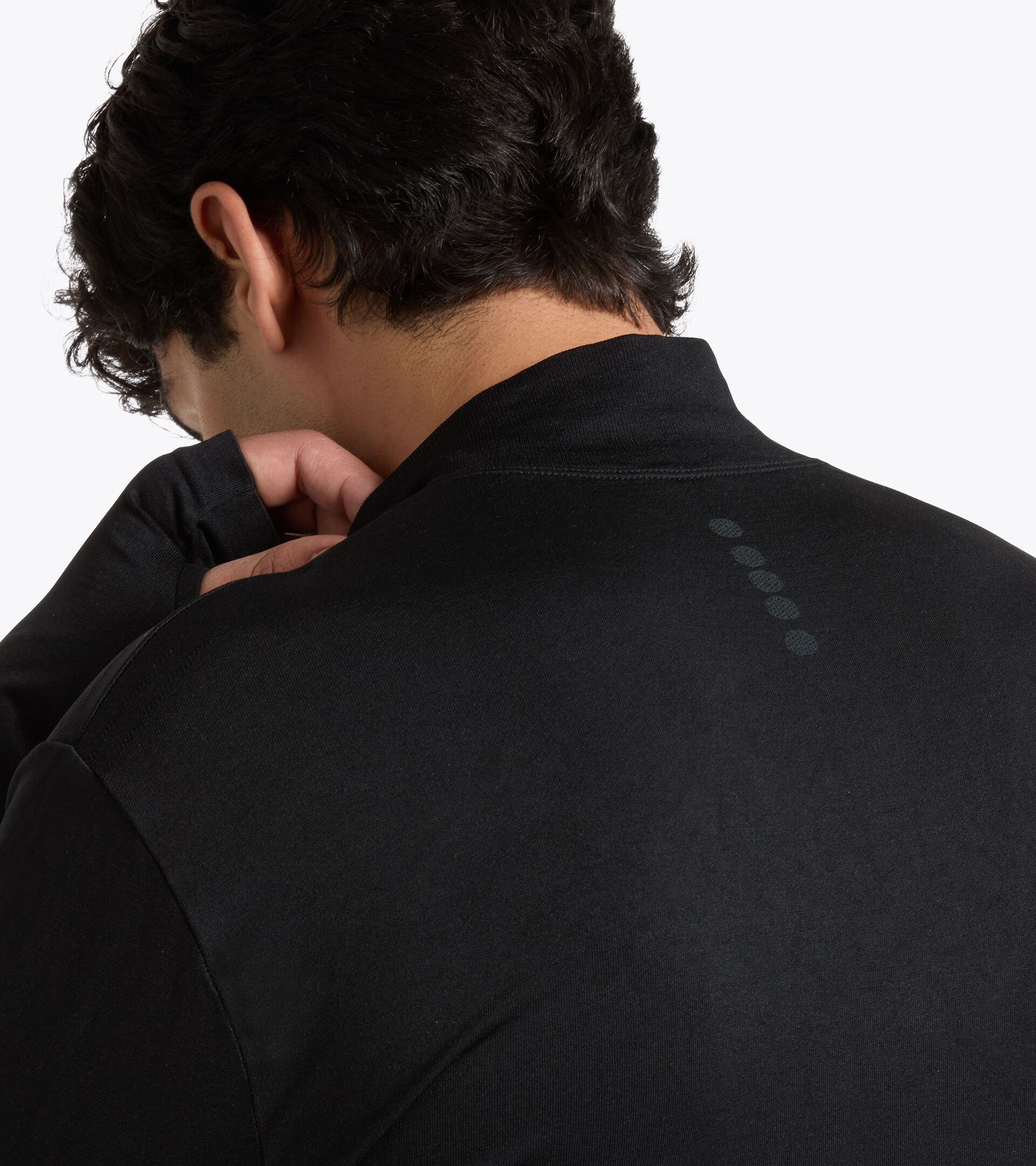 T-shirt technique thermor&eacute;gulateur &agrave; manches longues - Running STRATOUNO - Homme LS T-SHIRT 1/2 ZIP STRATOUNO NOIR - Diadora