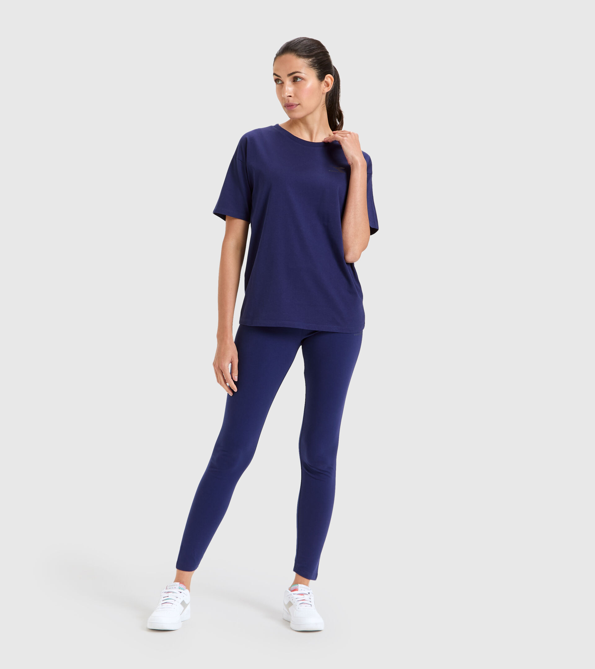 Camiseta deportiva de algodón - Mujer L.T-SHIRT SS CHROMIA PROFUNDO COBALTO - Diadora