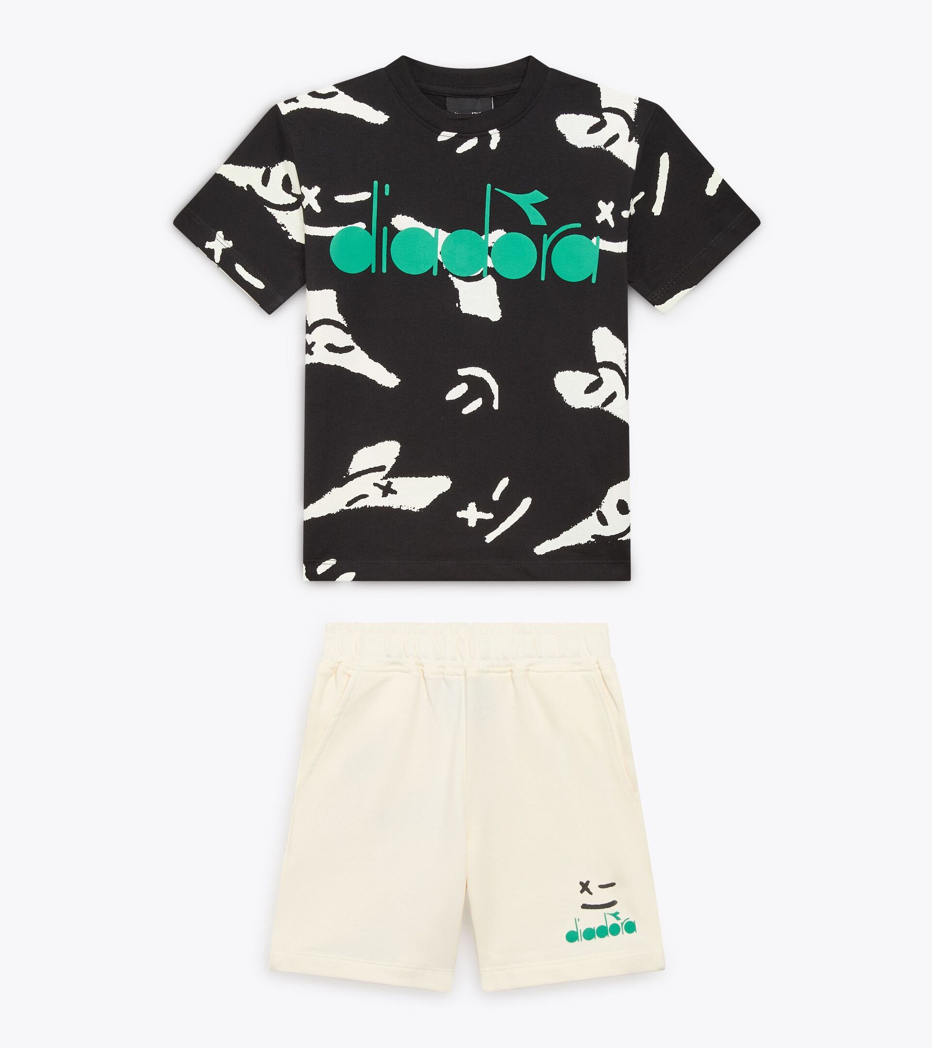 Sport suit - Fit comfort - Baby boy (2-7 years) JB. SET SMILE LOGO TD BLACK /CREAM - Diadora