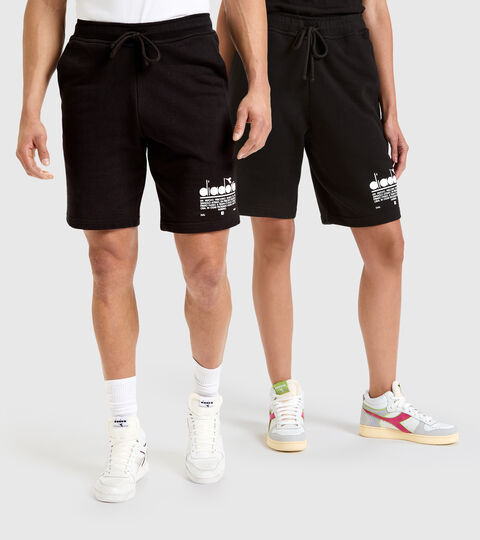 Bermudas aus aufgerauter Baumwolle - Unisex BERMUDA MANIFESTO SCHWARZ - Diadora