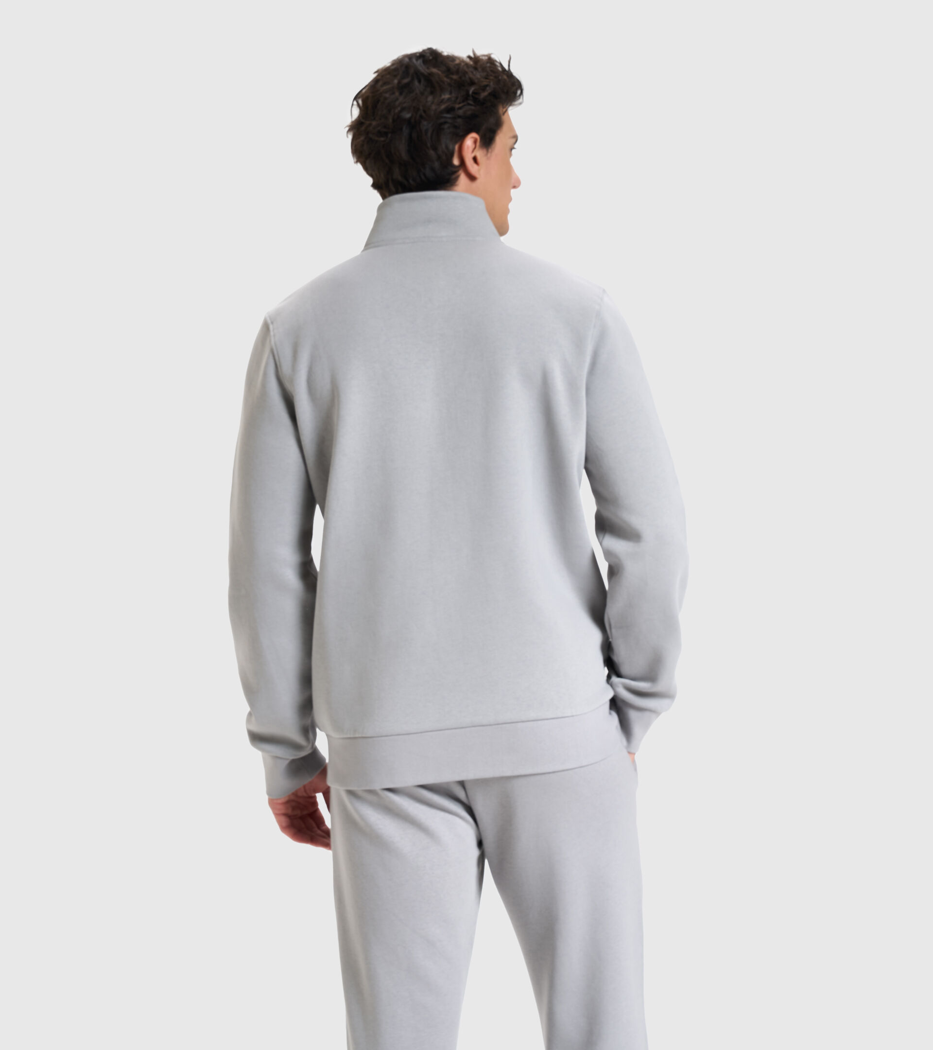 Crew-neck sweatshirt - Men SWEAT FZ CORE GRAY MOUSE - Diadora