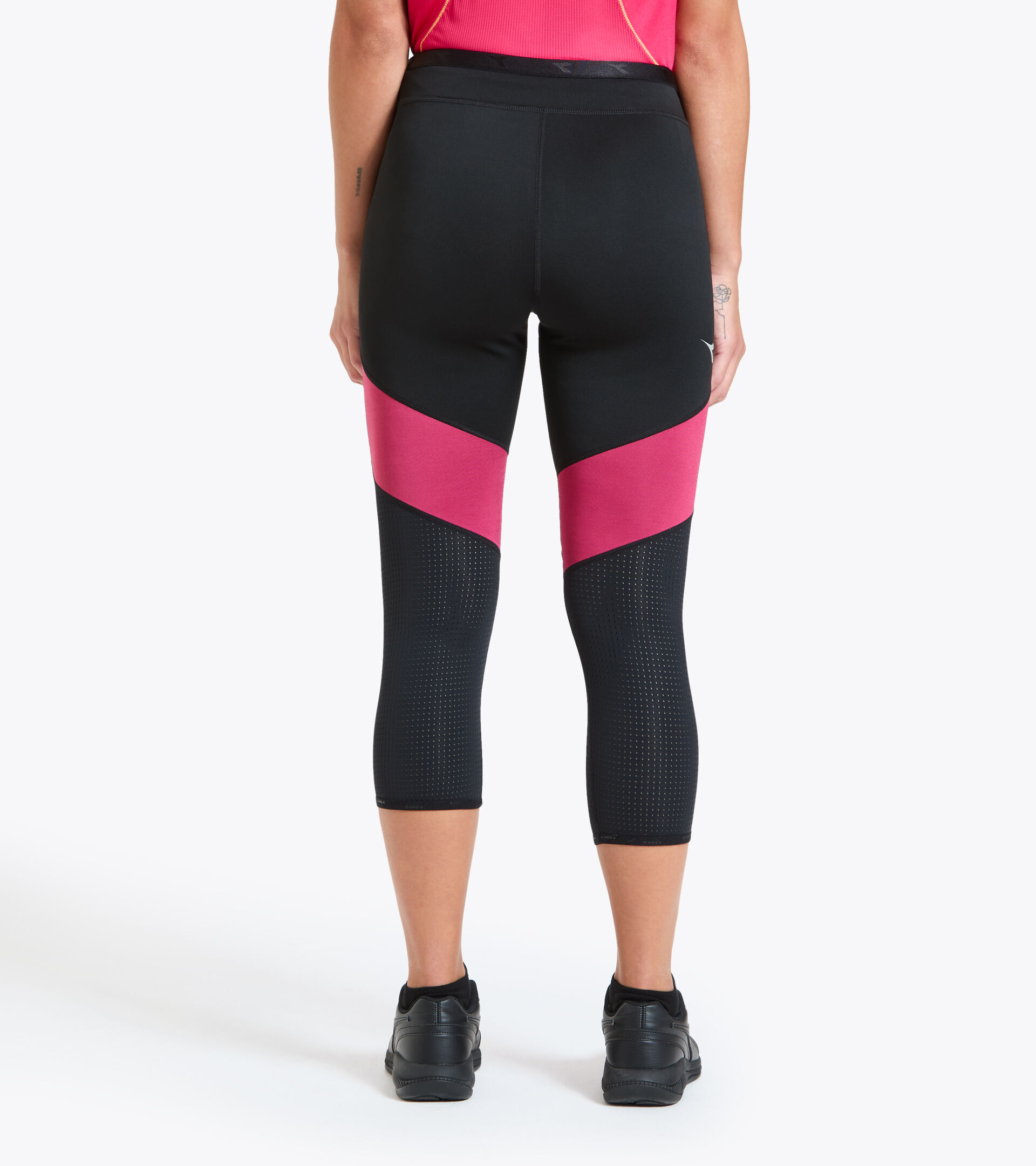 Leggings de running - Femme L. 6/8 REVERSIBLE TIGHTS BE ONE NOIR - Diadora