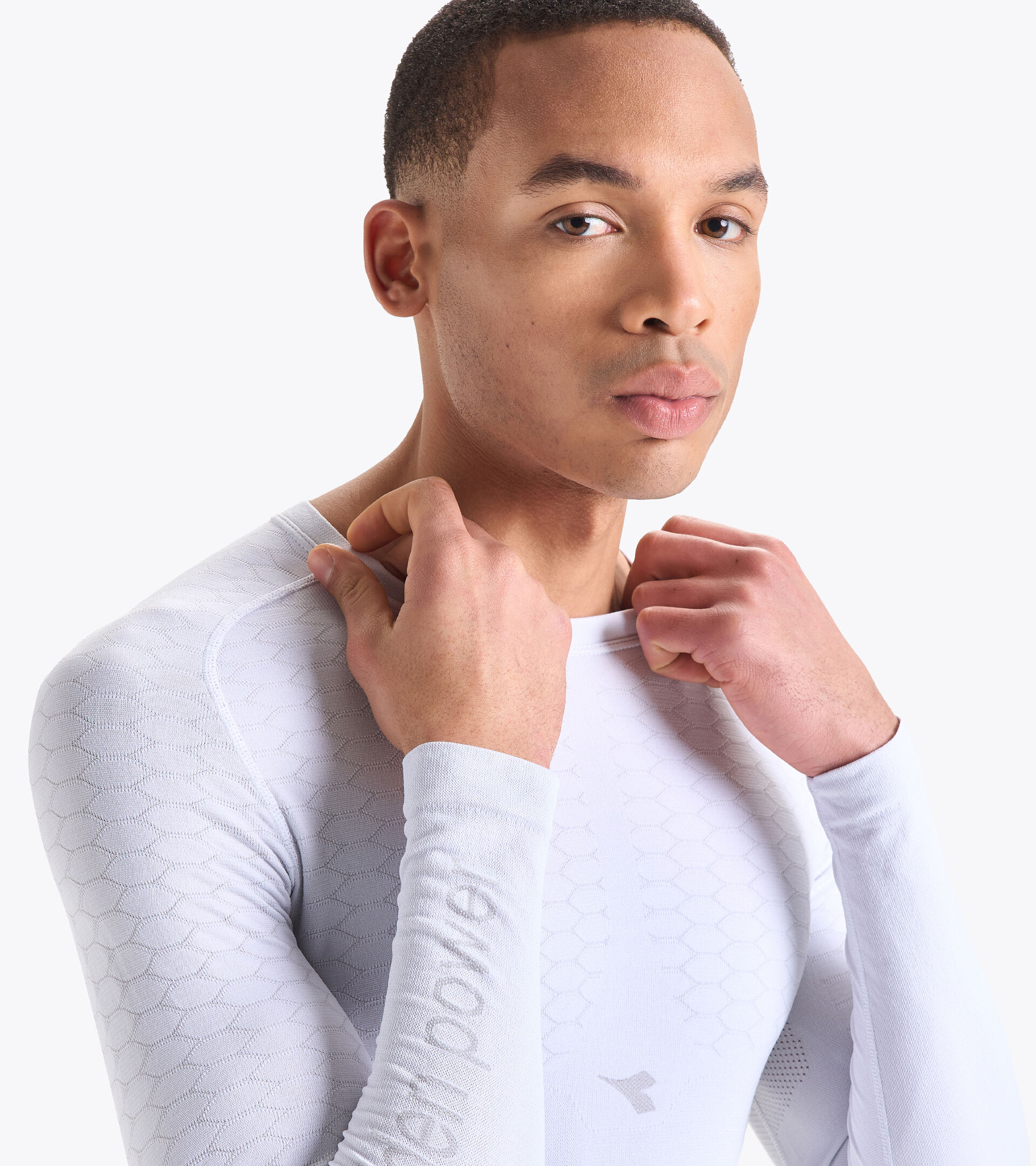 Long-sleeved training t-shirt - Men LS T-SHIRT ACT OPTICAL WHITE - Diadora