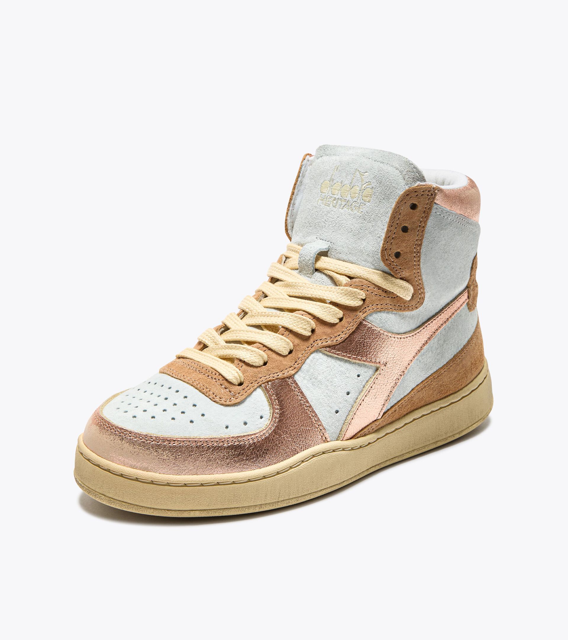 Heritage shoe - Women MI BASKET METAL PIGSKIN USED WN FRAPPE - Diadora