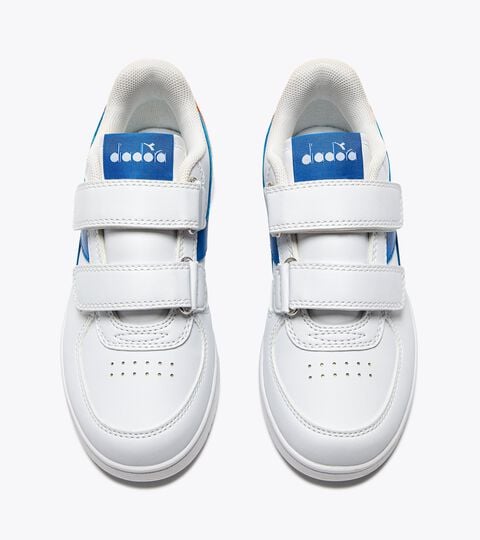 RAPTOR LOW PS, WSS/KAISER BL/KAKIPFLAUME ORG Sportschuh - Kinder 4-8 Jahren RAPTOR LOW PS WSS/KAISER BL/KAKIPFLAUME ORG - Diadora