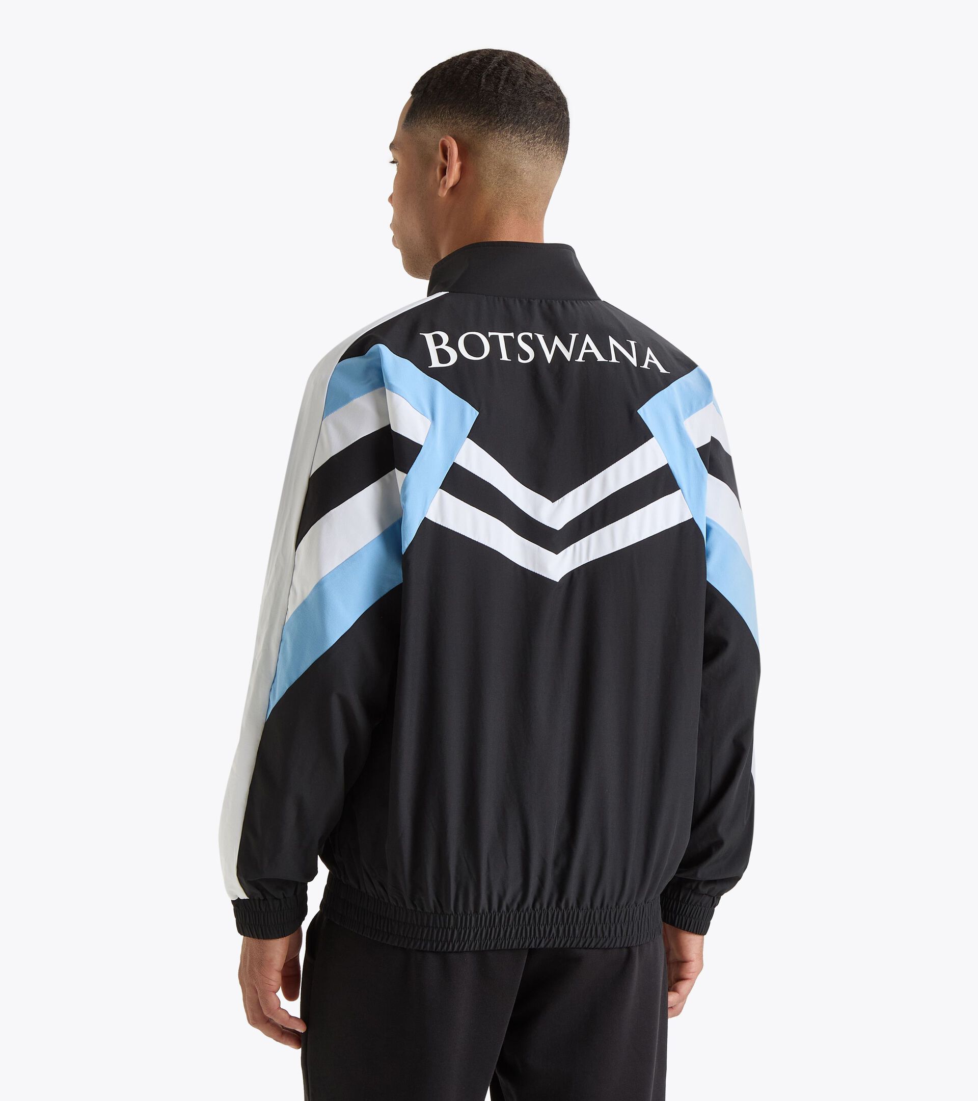 Track Jacket - All-Gender TRACK JACKET PODIUM BOTSWANA LOGO BOTSWANA FLAG BLUE - Diadora