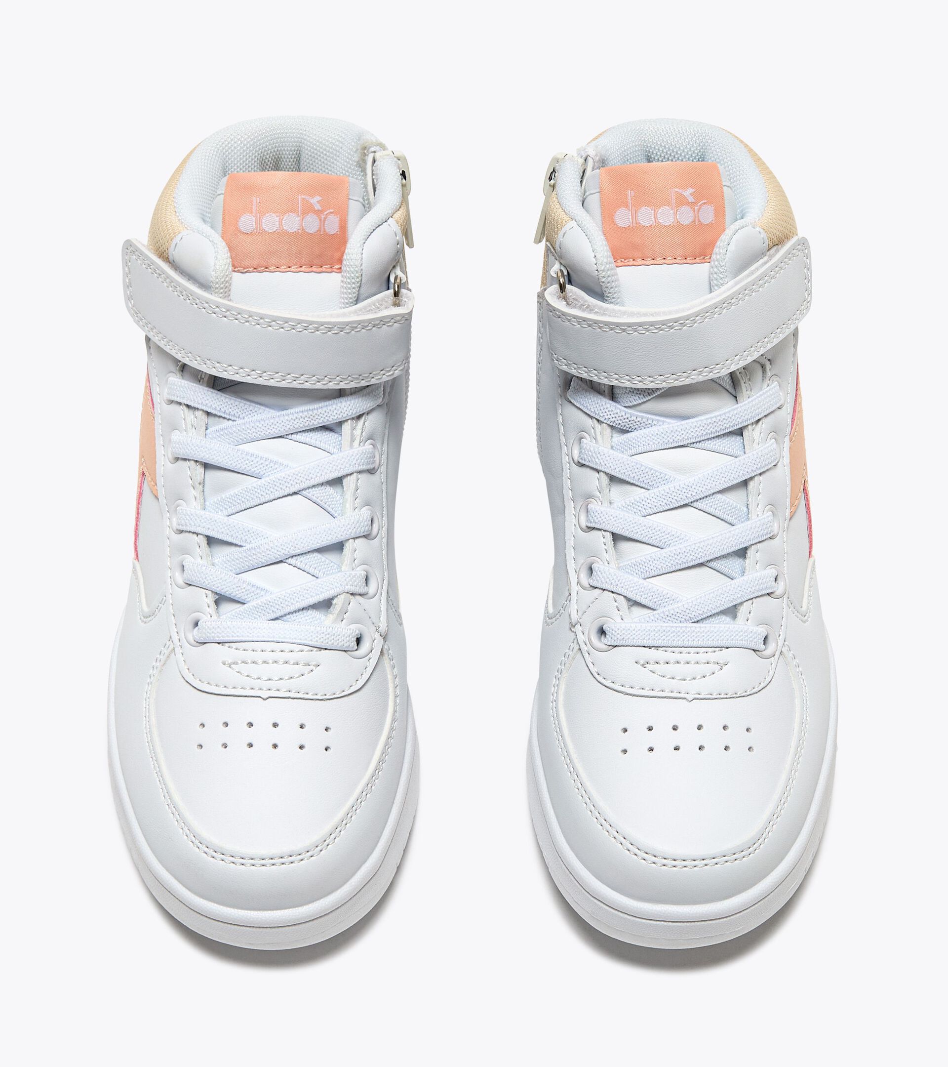 Sports shoes - Kids 4-8 years RAPTOR MID PS WHITE/PEACH PARFAIT - Diadora