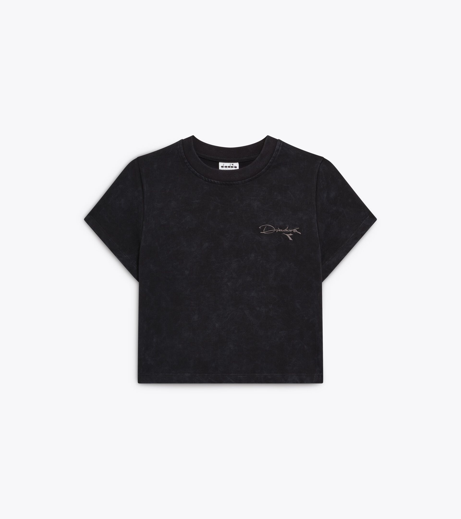 Retro-inspired Cotton T-shirt - Slim Fit - Women&rsquo;s
 L. T-SHIRT SS AVENUE LAB II BLACK COAL - Diadora