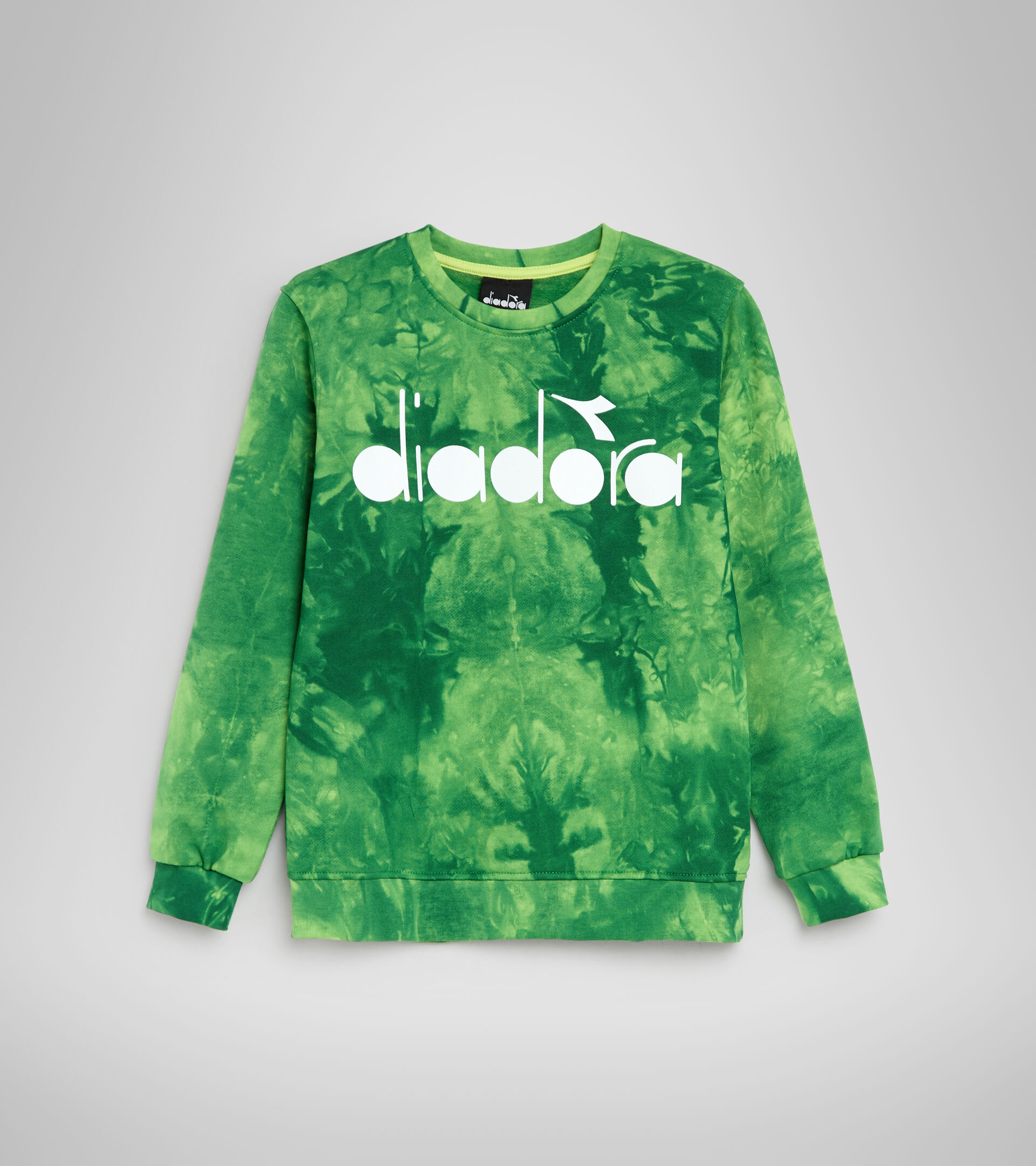 Felpa verde militare senza cappuccio - Bambino JB.SWEATSHIRT CREW AO D NEUTRO(00001) - Diadora