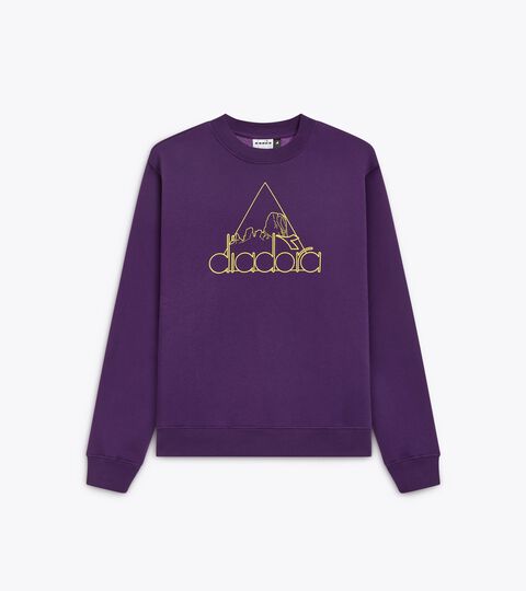SWEATSHIRT CREW ROUTE, VIOLET JEWEL Sporty sweatshirt - All-Gender SWEATSHIRT CREW ROUTE VIOLET JEWEL - Diadora