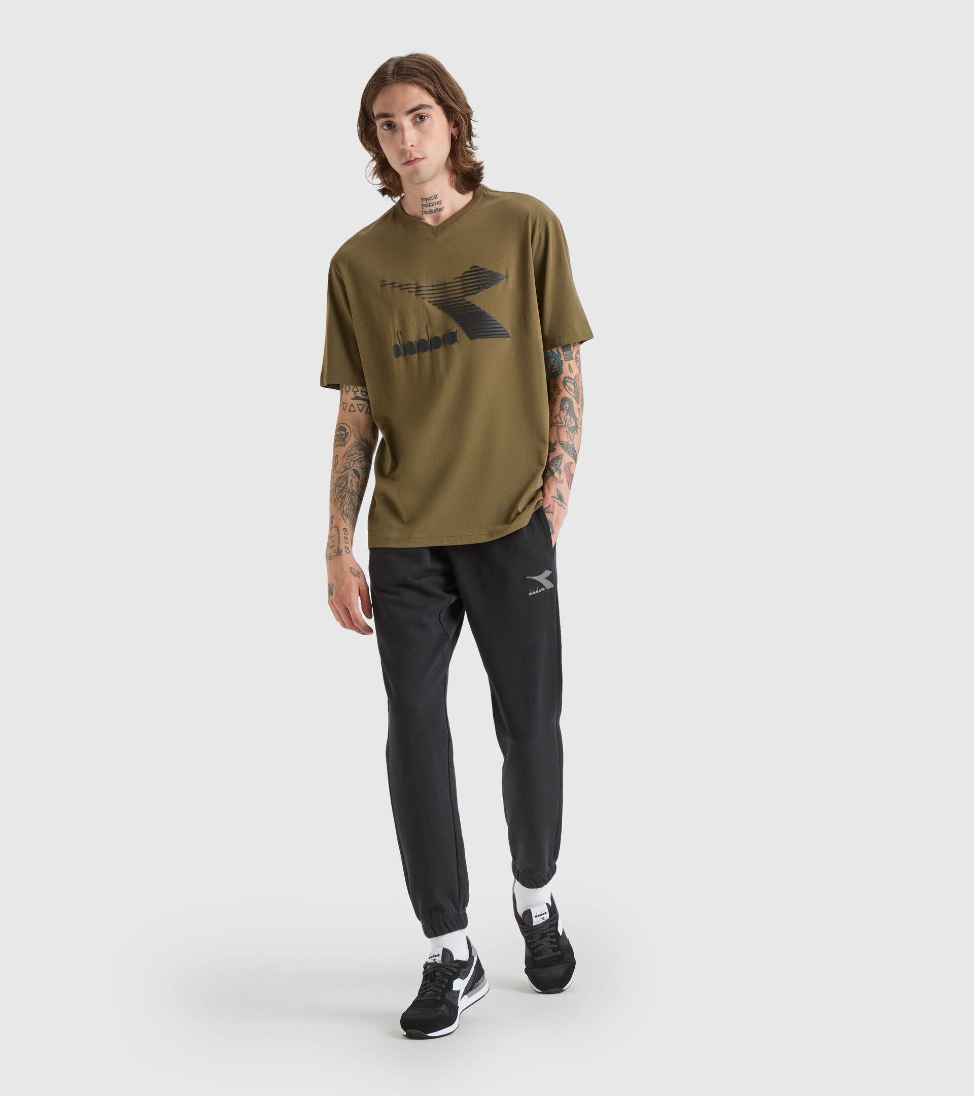 Cotton T-shirt - Men T-SHIRT SS DRIFT KIWI GREEN - Diadora