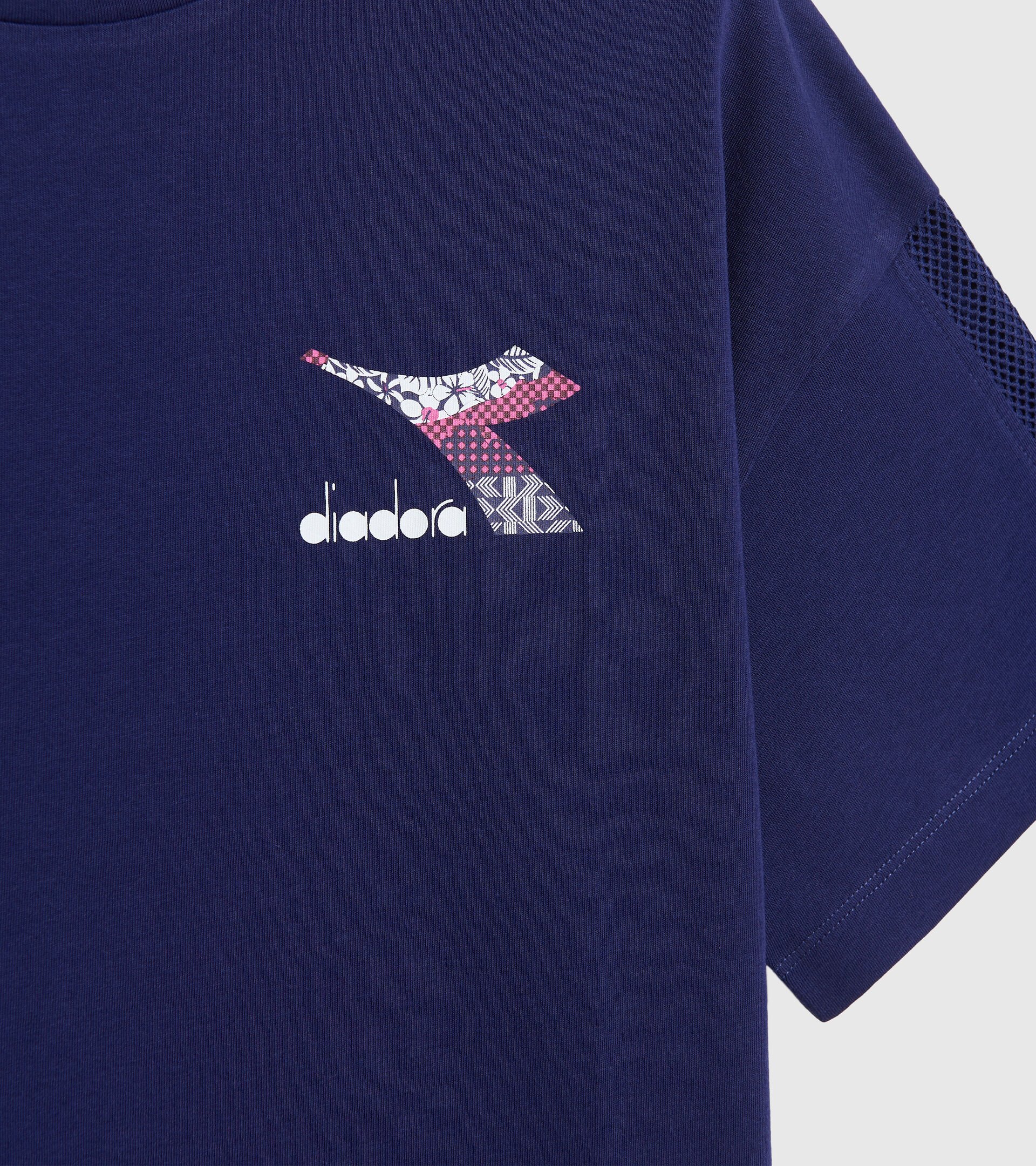 Cotton sports T-shirt - Women L.T-SHIRT SS FLOSS DEEP COBALT BLUE - Diadora