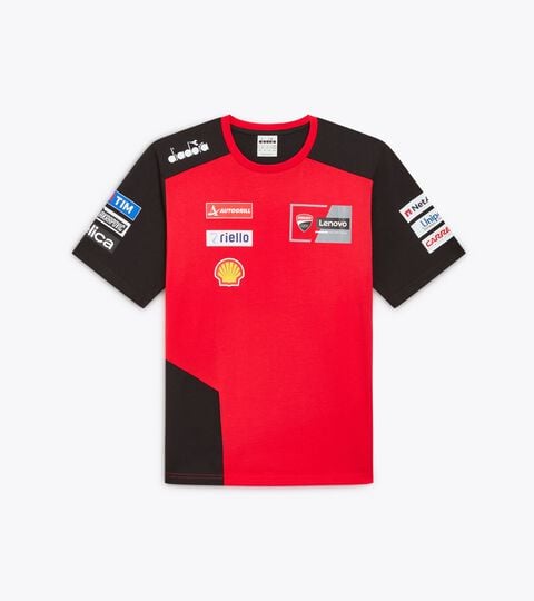 Sporty Ducati 2025 MotoGP replica T-Shirt - Men’s T-SHIRT DUCATI REPLICA MGP25 DUCATI MGP RED/BLACK - Diadora