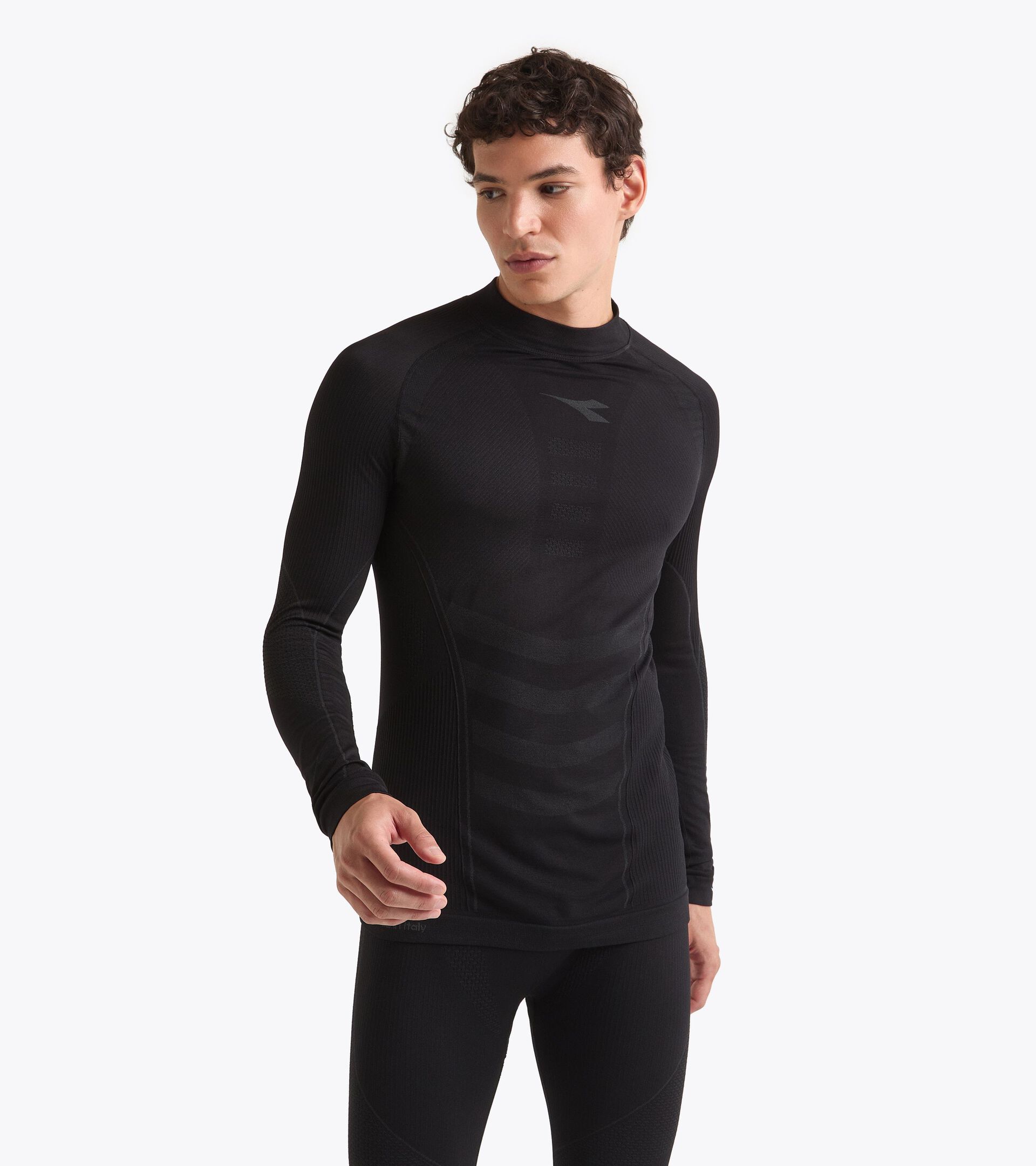 Made In Italy technical turtleneck - Running - Men’s LS TURTLE NECK STRATOZERO BLACK - Diadora