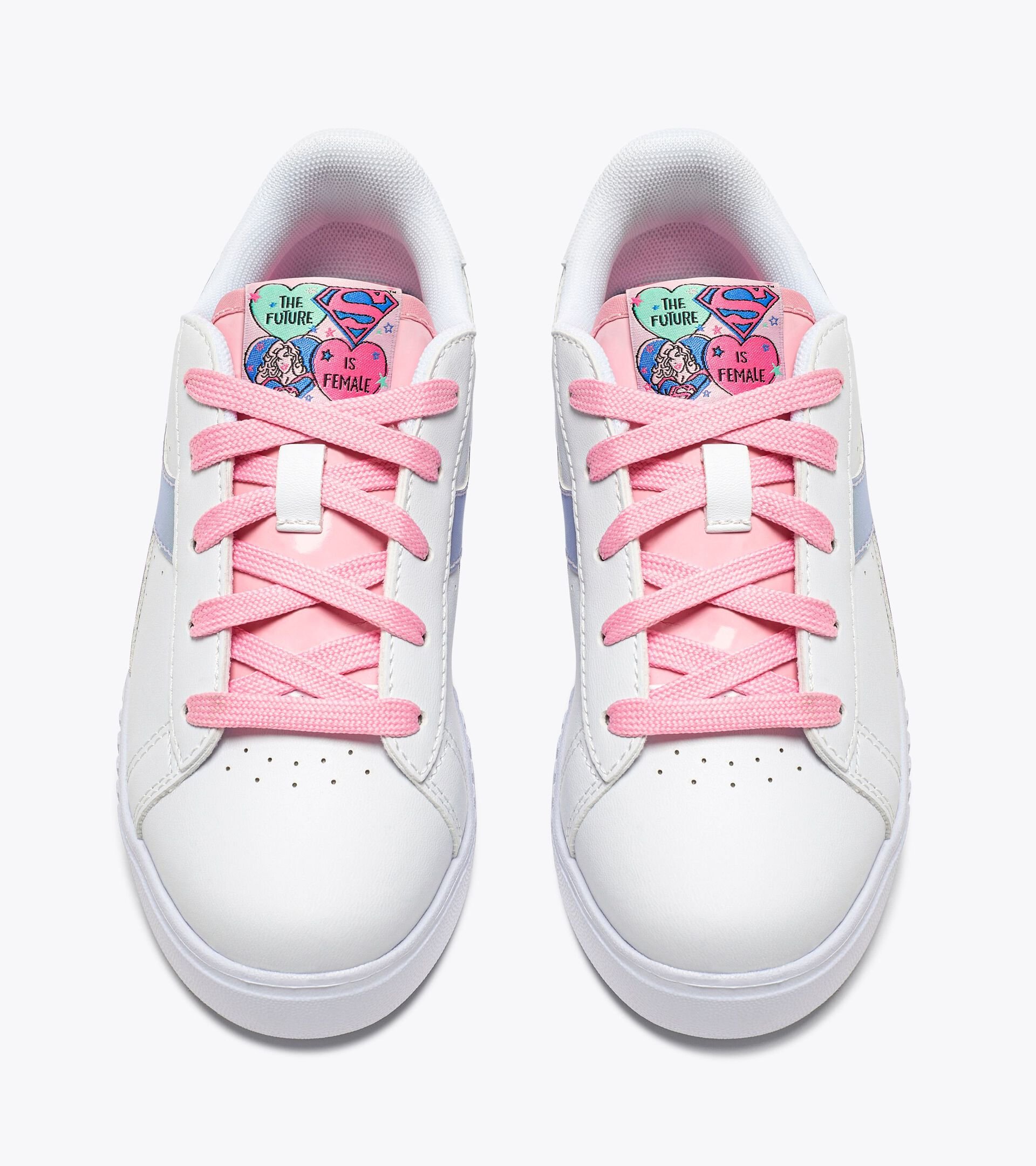 Sports sneaker - Girls - 4 to 8 years old  GAME STEP  P PS SUPERGIRL WHITE/ORCHID ICE - Diadora