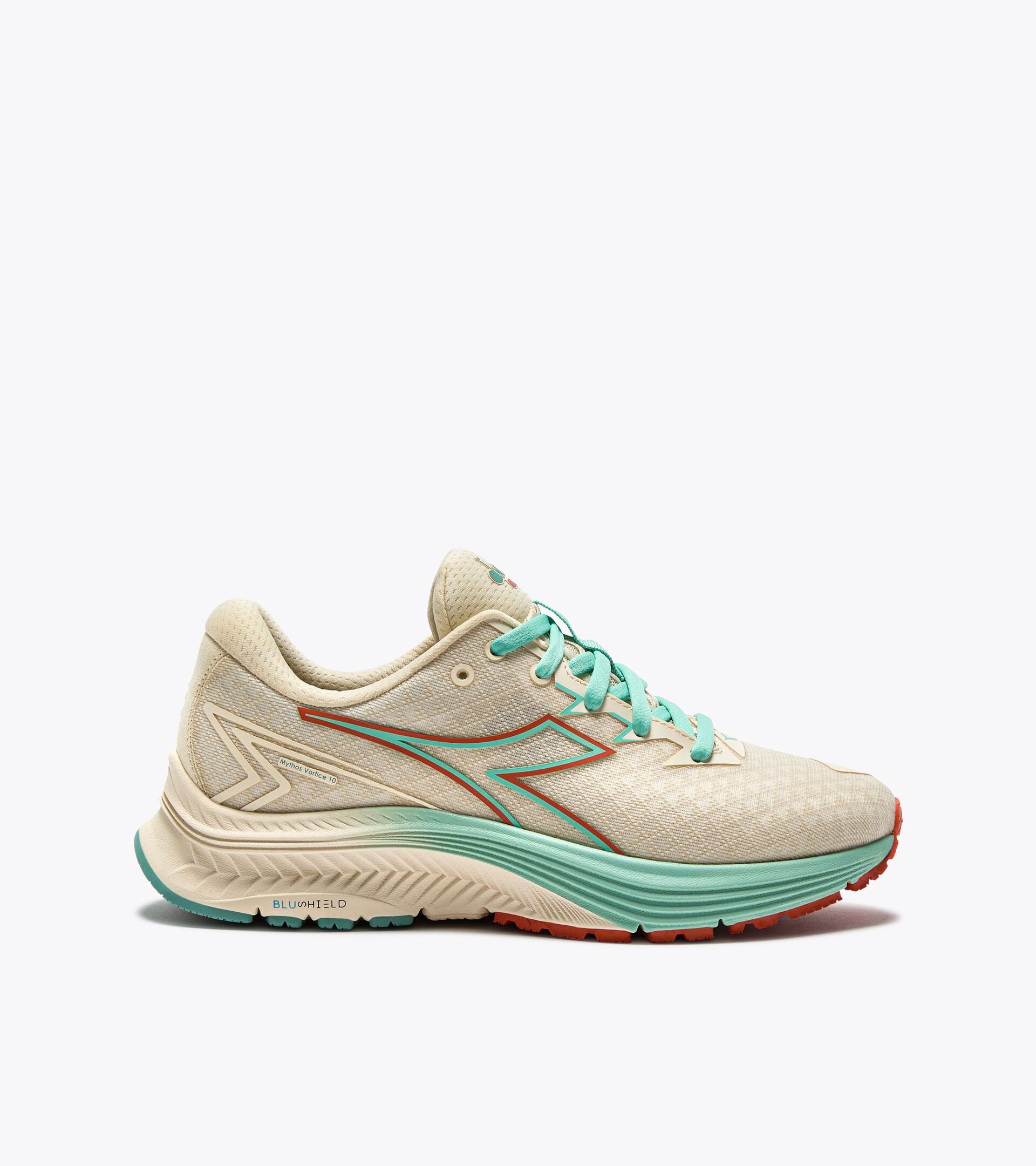 Running shoe - Cushioning and protection - Women’s MYTHOS BLUSHIELD 10 VORTICE W WHISPER WHITE/YUCCA - Diadora