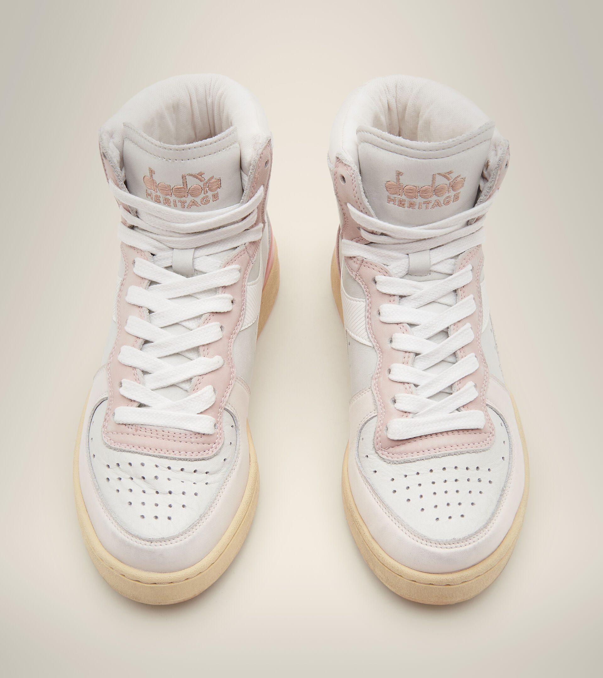 Heritage shoe - Unisex MI BASKET USED WHITE/PASTEL PARCHMENT - Diadora