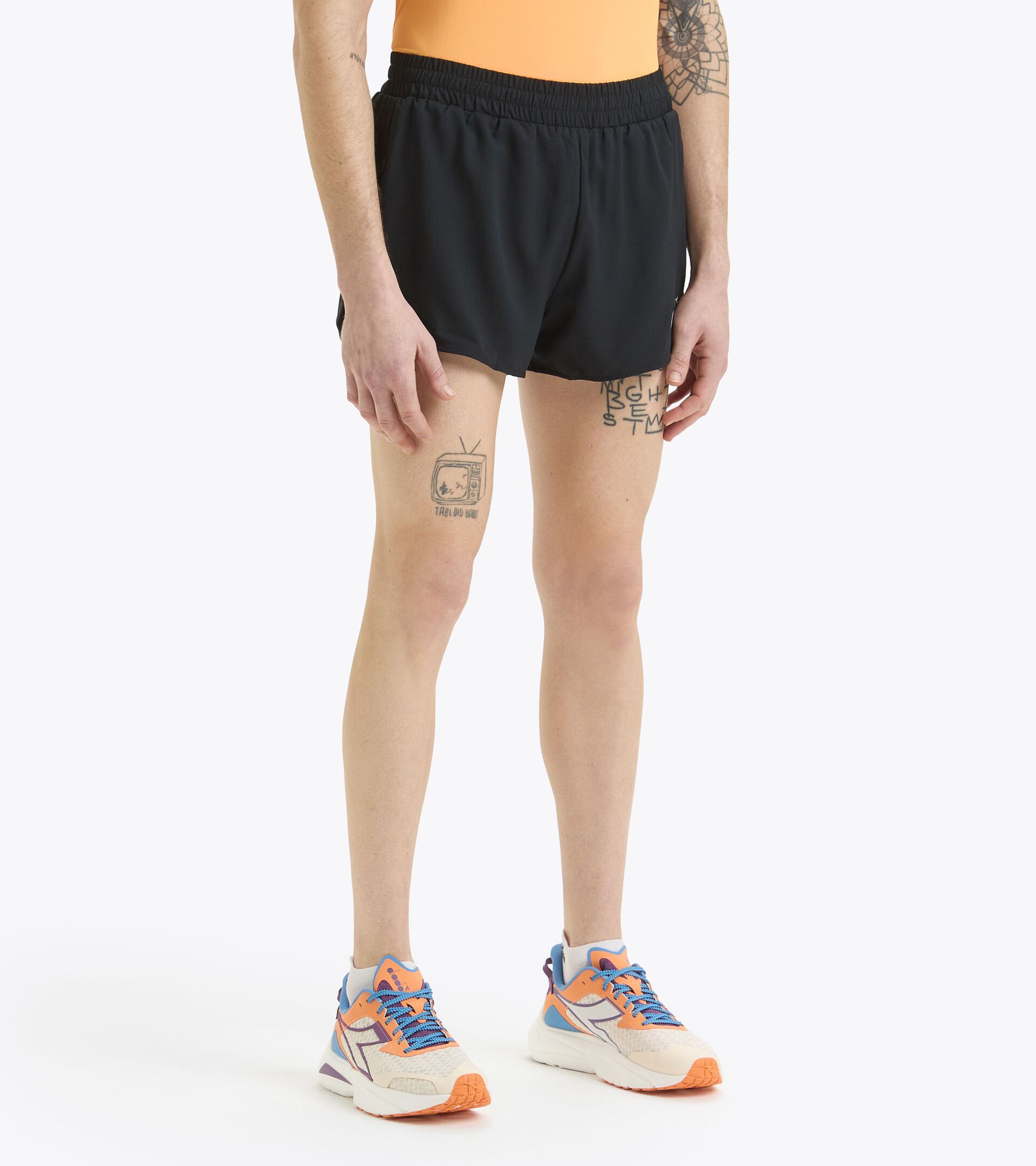 Pantalones cortos de running 3’’ - Tejido ligero - Hombre SUPER LIGHT SPLIT SHORTS 3'' NEGRO - Diadora