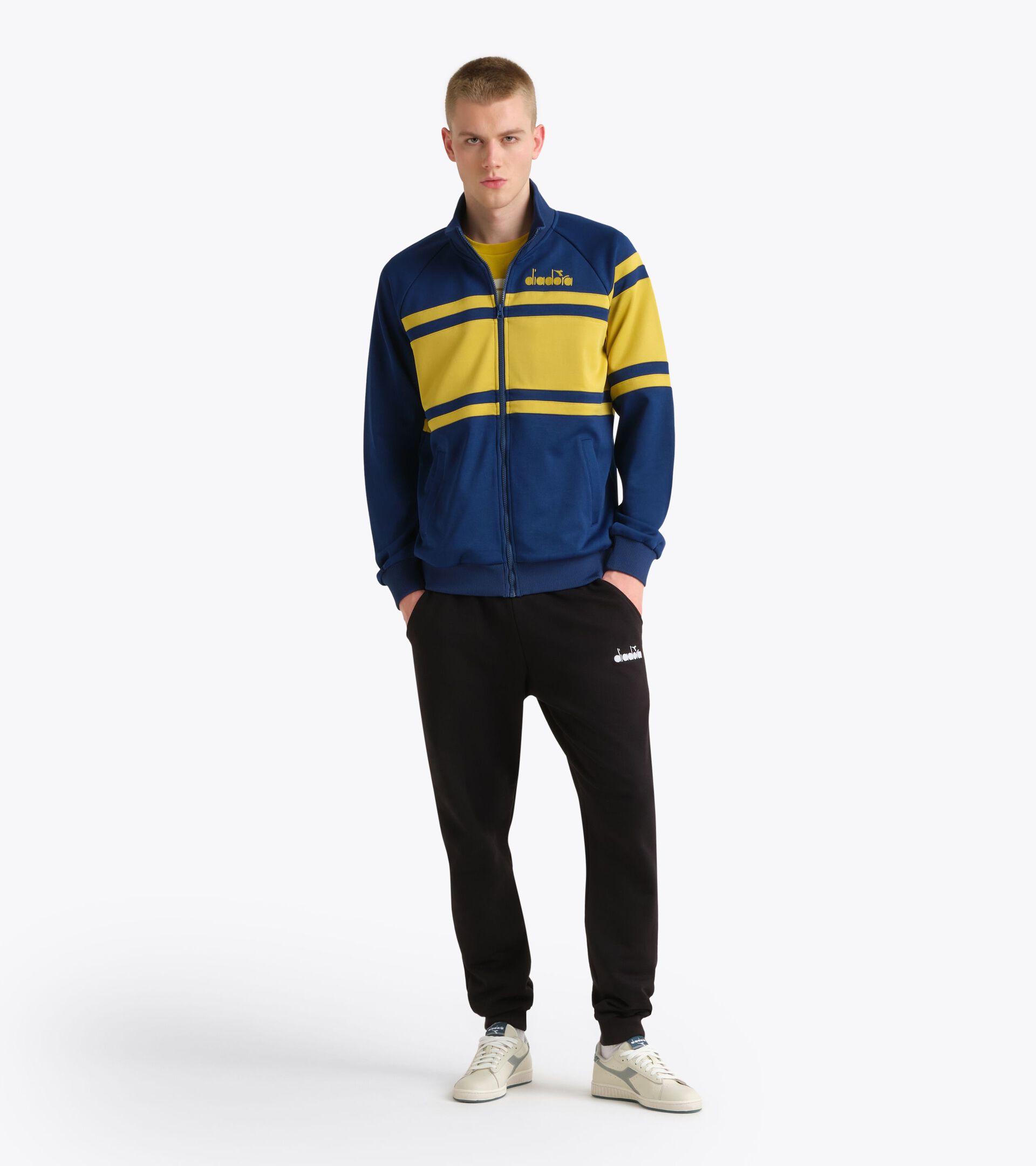 80s-inspired sports jacket - All-gender JACKET 80S NAVY PEONY - Diadora