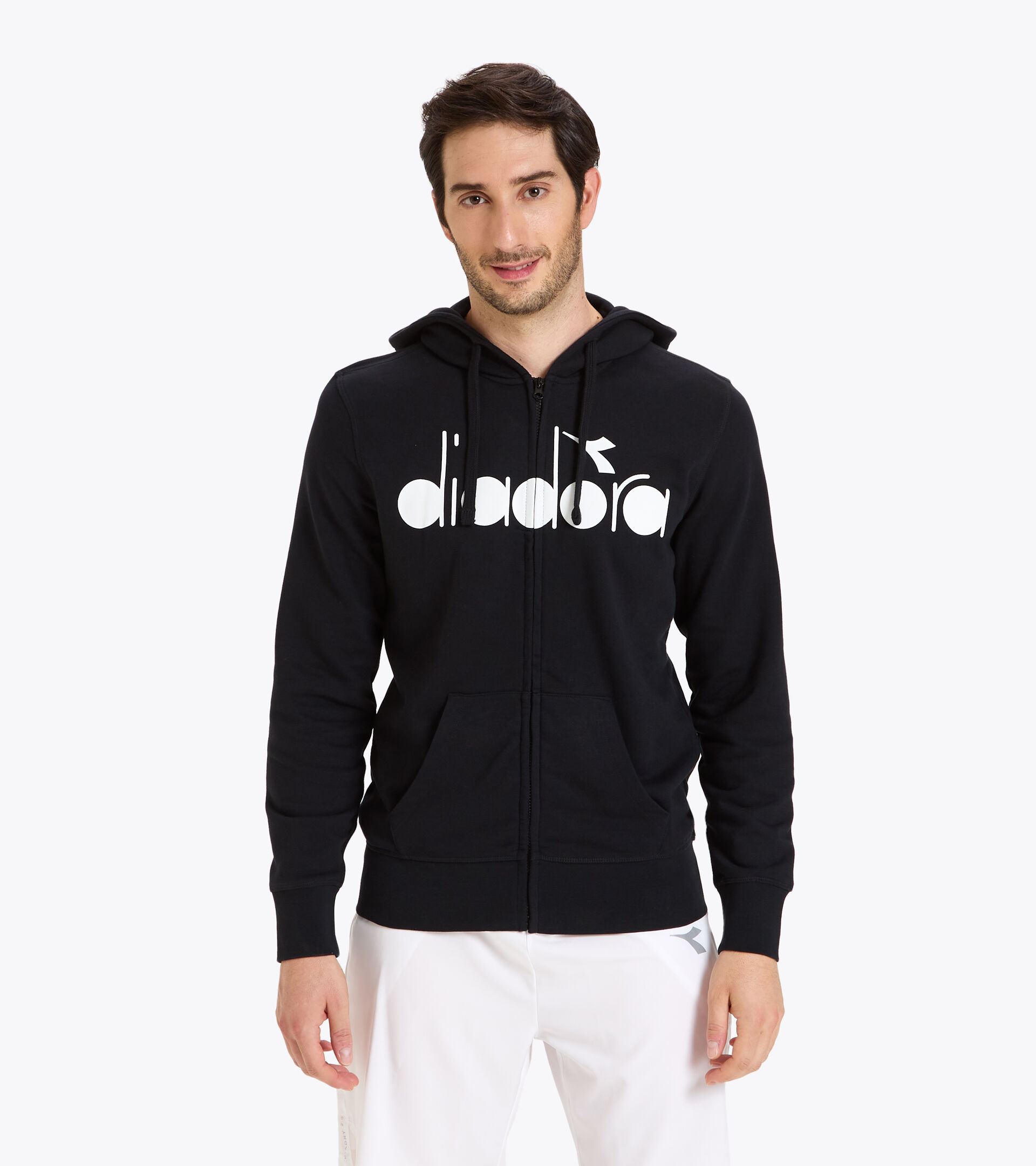 Sudadera de tennis - Hombre HD FZ SWEAT DIADORA CLUB NEGRO - Diadora