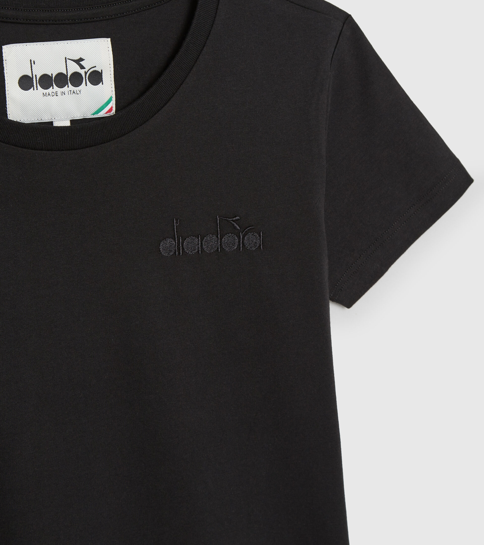 Cotton T-shirt - Made in Italy - Women L. T-SHIRT SS MII BLACK - Diadora