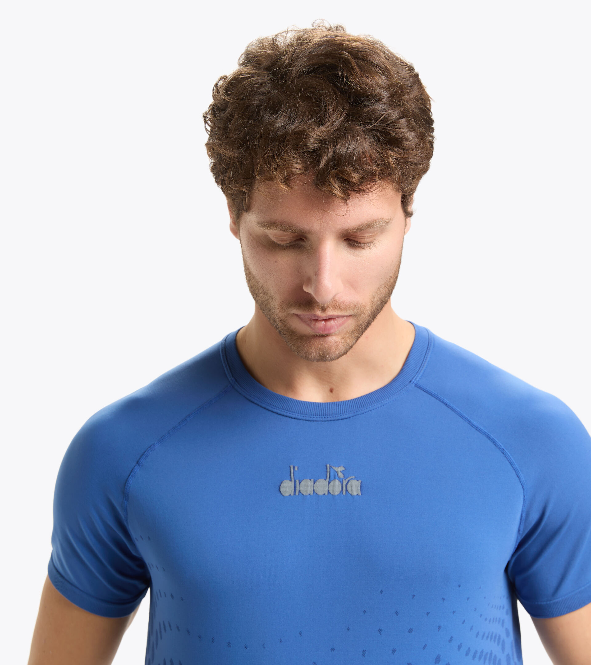 Camiseta para entrenar que protege la piel - Hombre SS SKIN FRIENDLY T-SHIRT AZUL FINCA - Diadora