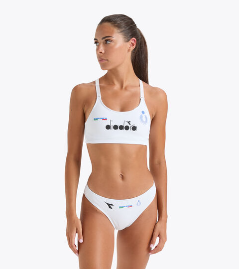Bikini bra - Italy National Volleyball Team TOP GARA DONNA BV ITALIA OPTICAL WHITE - Diadora