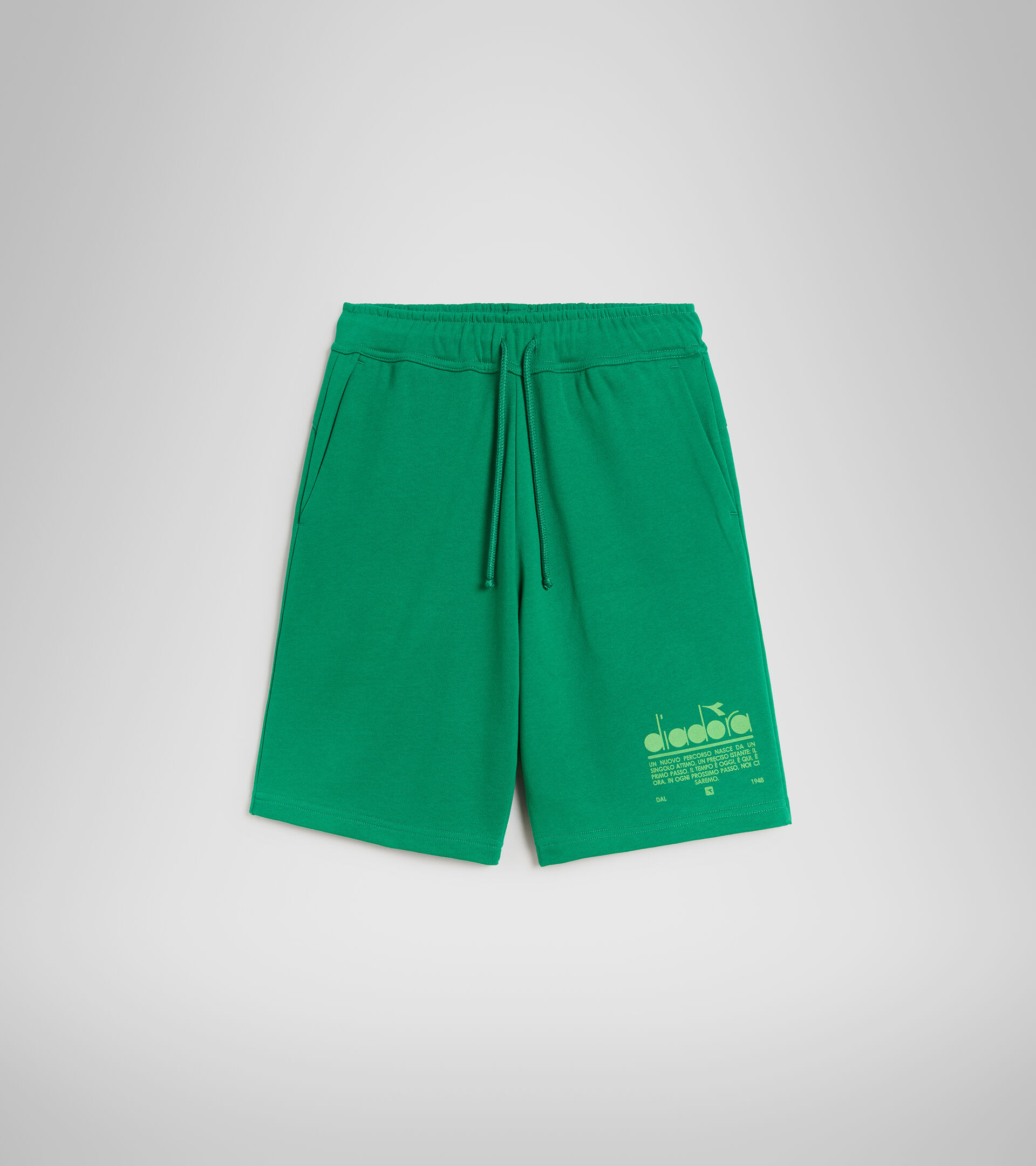 Organic cotton shorts - Unisex BERMUDA MANIFESTO JOLLY GREEN - Diadora