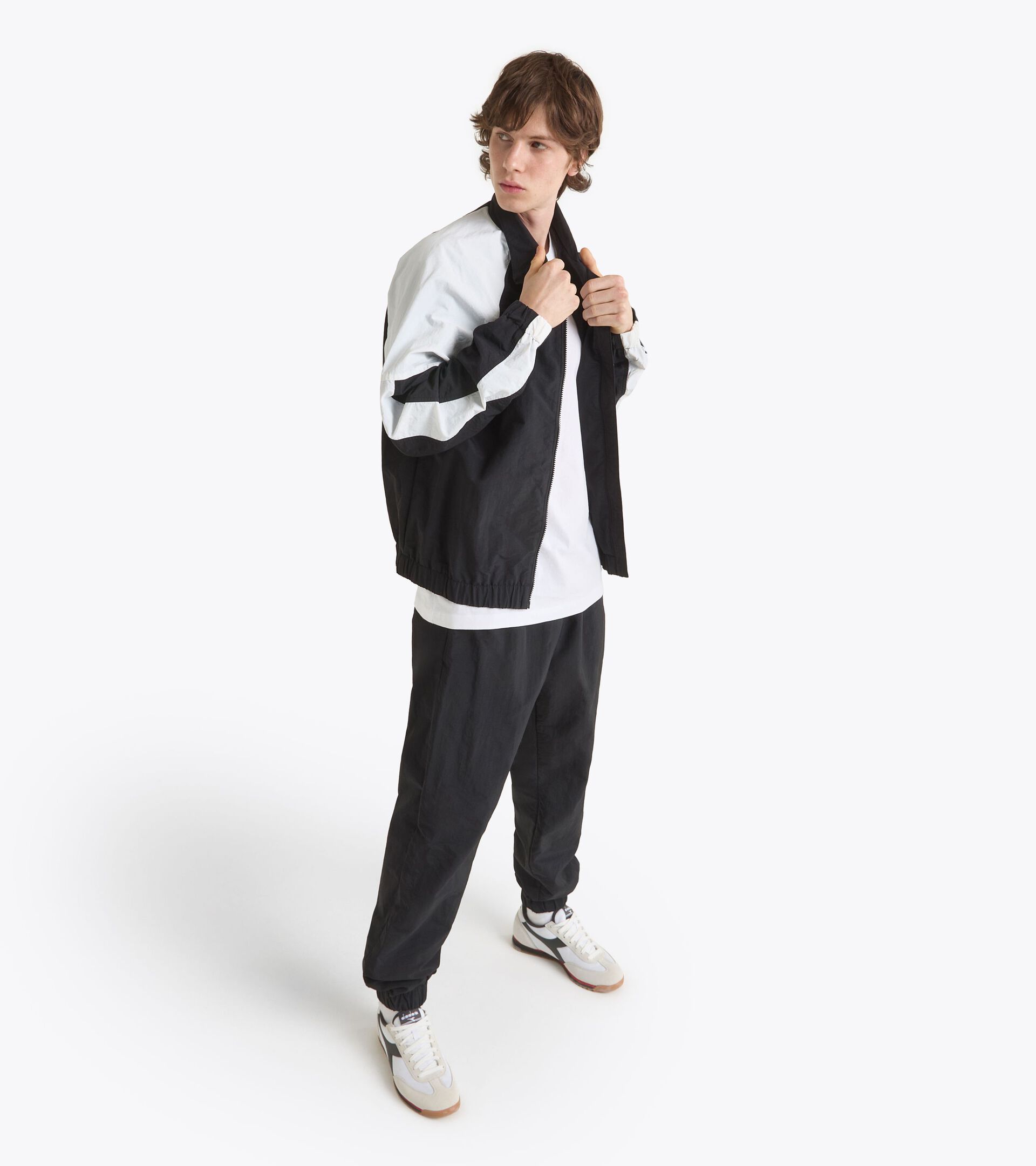 Polyamide tracksuit - All-gender TRACKSUIT ATHL. LOGO I BLACK - Diadora
