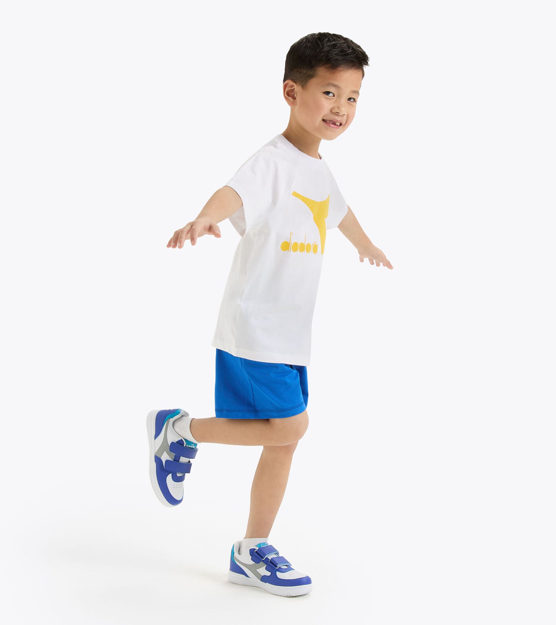 Set sportivo - T-shirt e pantaloncini - Unisex - Ragazzi/e JU. SET SS CORE BIANCO OTTICO - Diadora