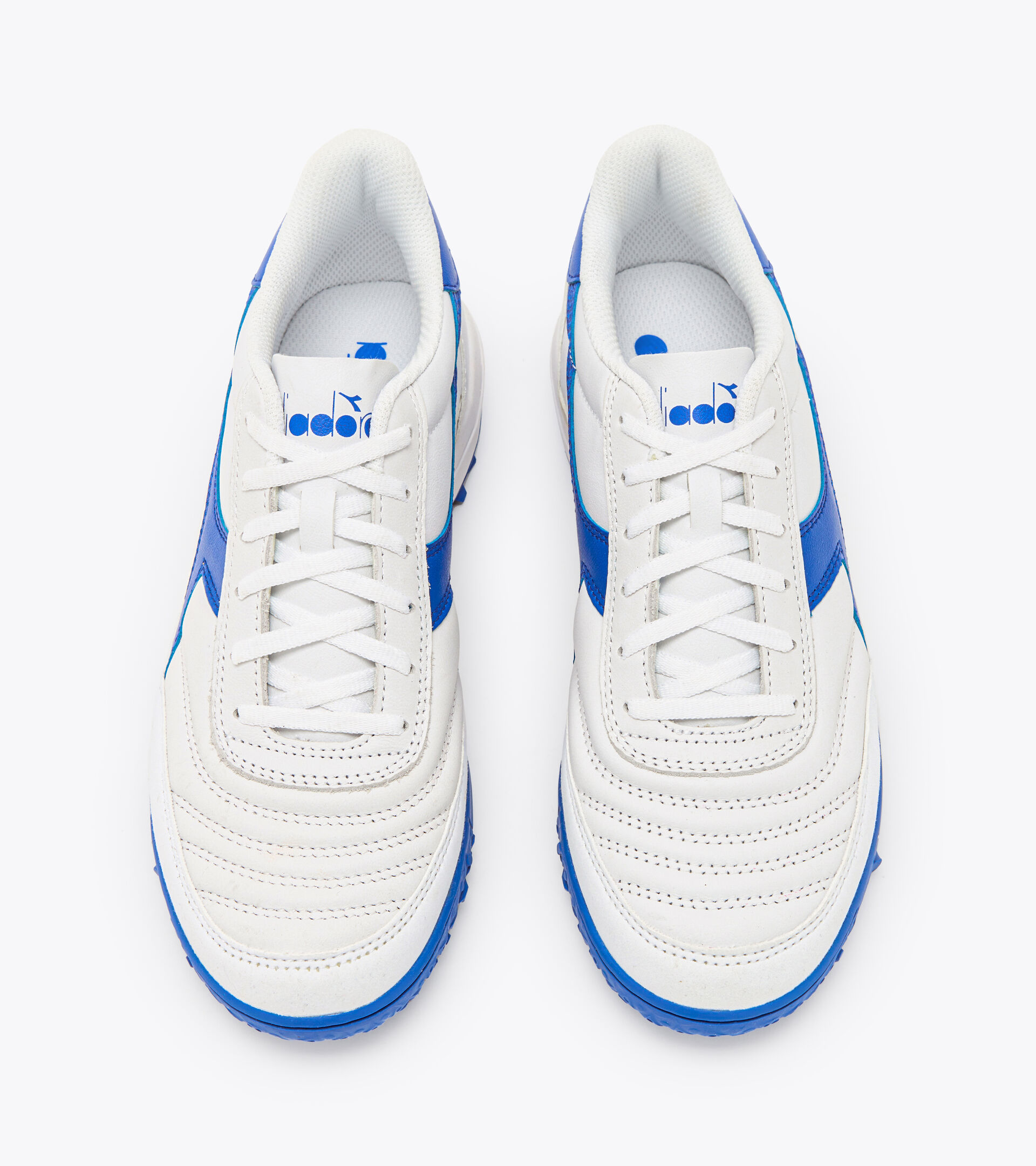 Futsal boot - Specific outsole for synthetic/hard grounds CALCETTO II LT TF OPTICAL WHITE/ROYAL BLUE - Diadora