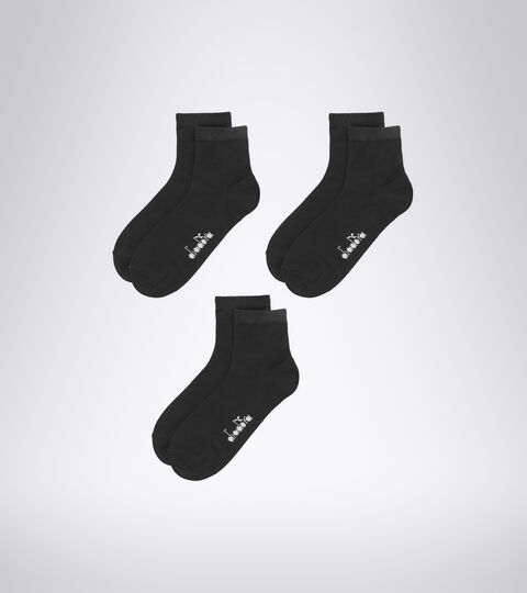 Pack de calcetines tobilleros - Unisex  U.QUARTER SOCKS 3-PACK NEGRO - Diadora