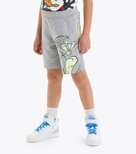 Cotton bermuda shorts - Kids JU.BERMUDA WB LIGHT MIDDLE GRAY MELANGE - Diadora