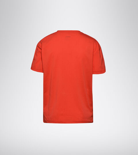 L. SS T-SHIRT PLUS BE ONE, LIVELY HIBISCUS RED Training T-shirts - Women L. SS T-SHIRT PLUS BE ONE LIVELY HIBISCUS RED - Diadora