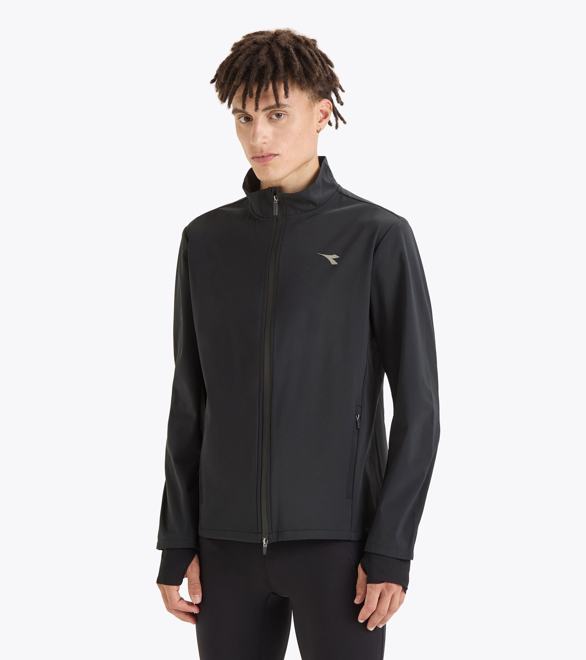 Squadra Di Corsa softshell jacket - All-Gender U. FZ SOFTSHELL SQUADRA DI CORSA BLACK - Diadora