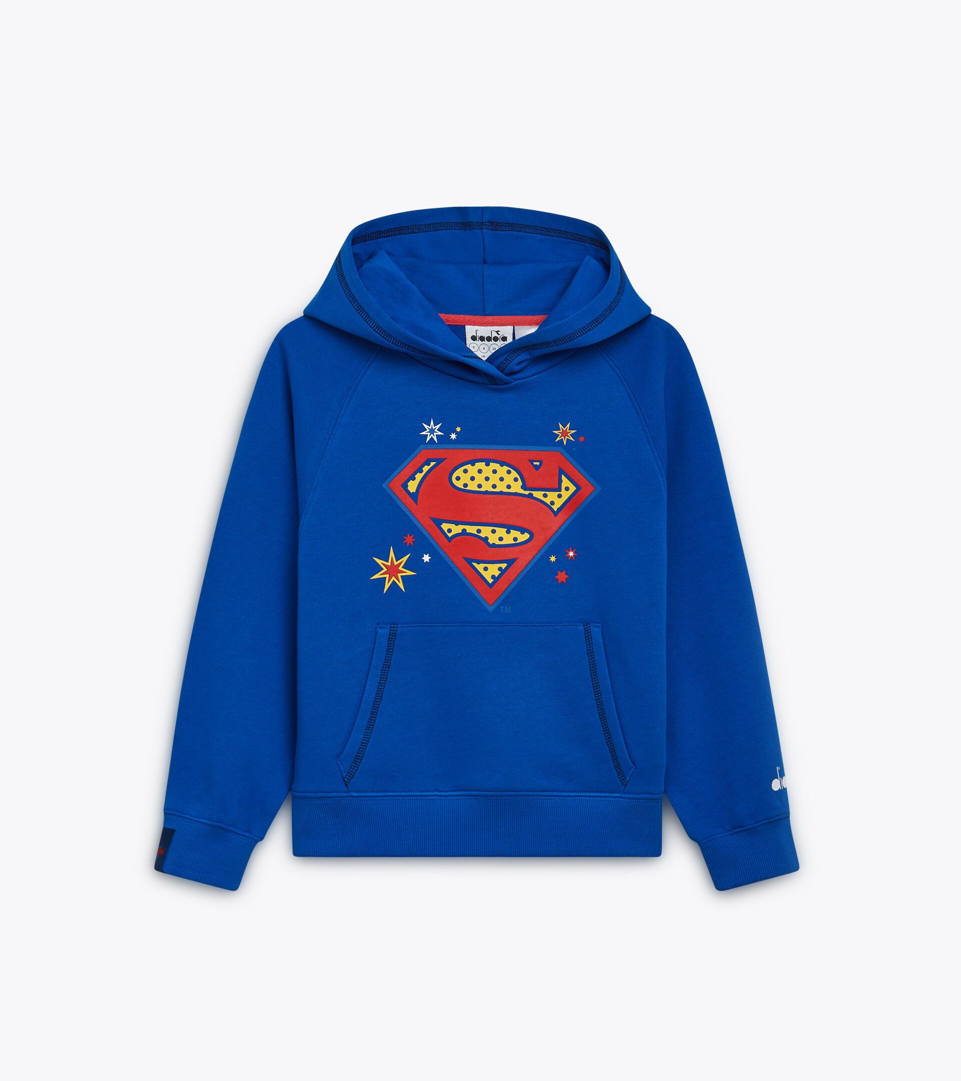 Superhero hoodie - Kids  JU.HOODIE SUPERHEROES PRINCESS BLUE - Diadora