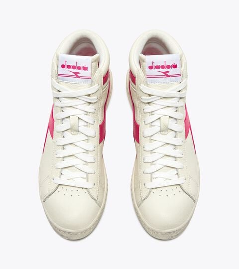 GAME L HIGH WAXED, BLANCO/FRAMBUESA SORBETE Zapatilla deportiva - Para todos los géneros GAME L HIGH WAXED BLANCO/FRAMBUESA SORBETE - Diadora