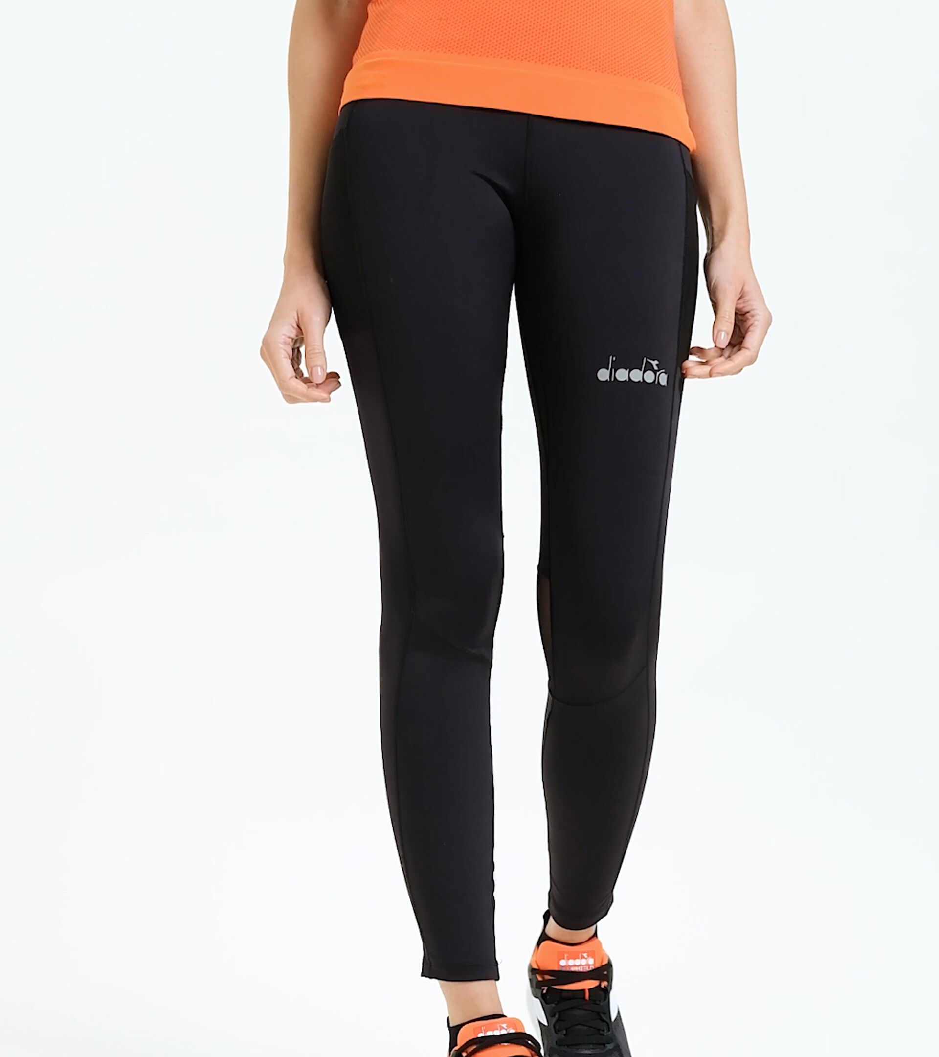 Sports leggings - Women L. HW RUNNING TIGHTS BLACK - Diadora