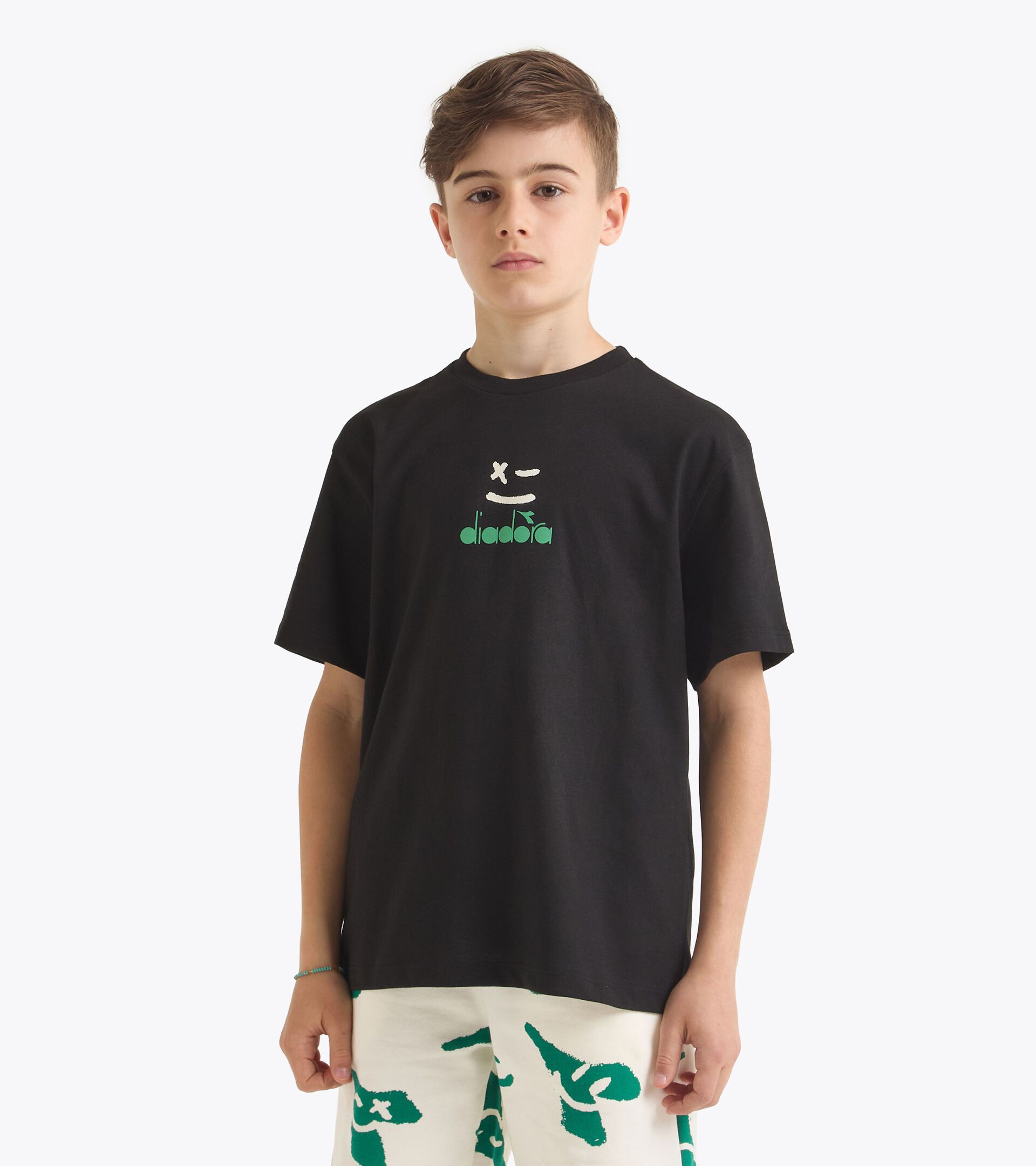 Tank - Boy JB. T-SHIRT SS SMILE LOGO BLACK - Diadora
