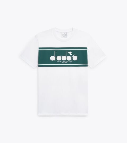 T-shirt - All-Gender T-SHIRT SS LOGO OPTICAL WHITE /SHADED SPRUCE - Diadora