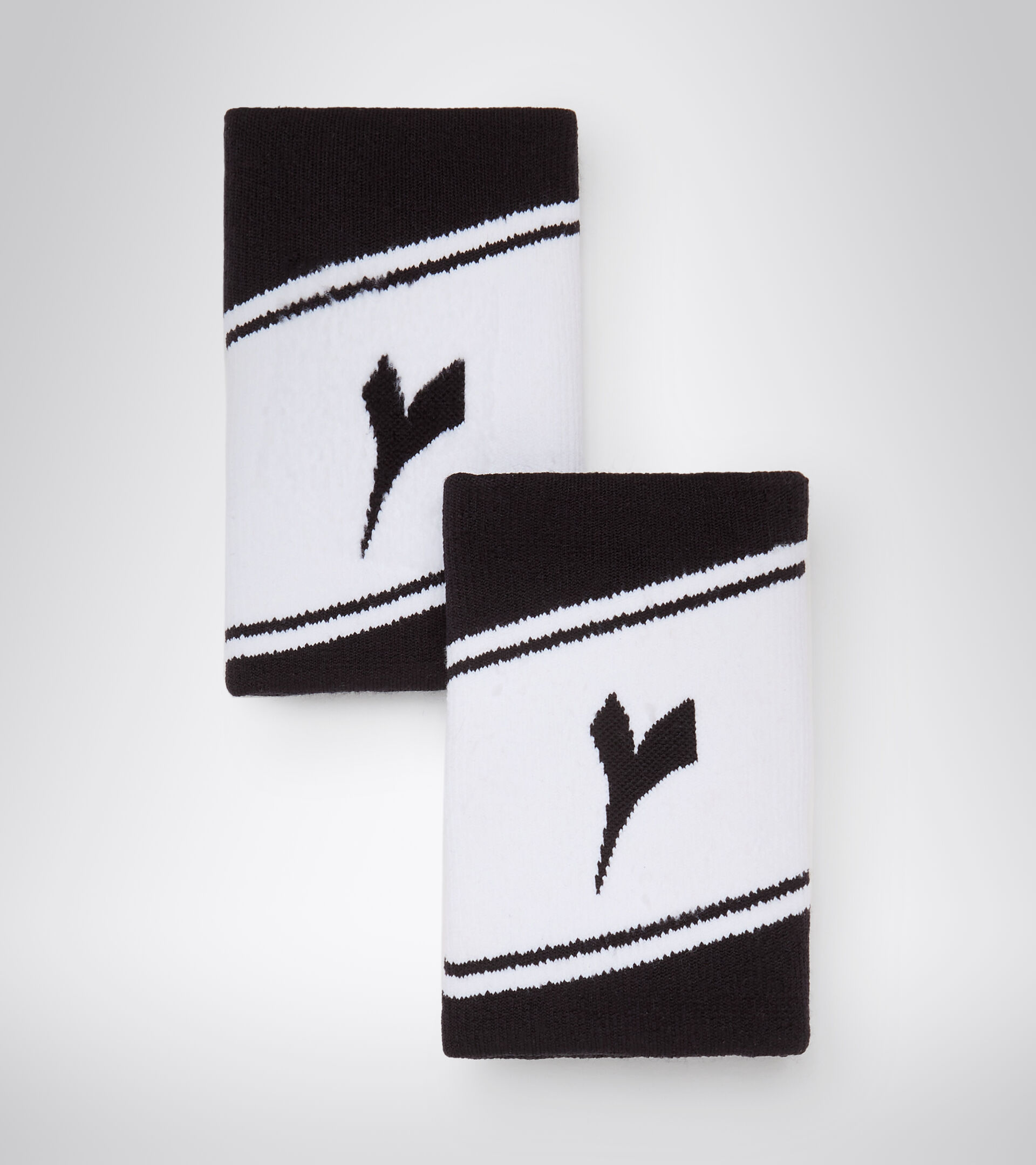 Accessories Sport UNISEX WRISTBANDS WIDE LOGO BLACK/OPTICAL WHITE Diadora