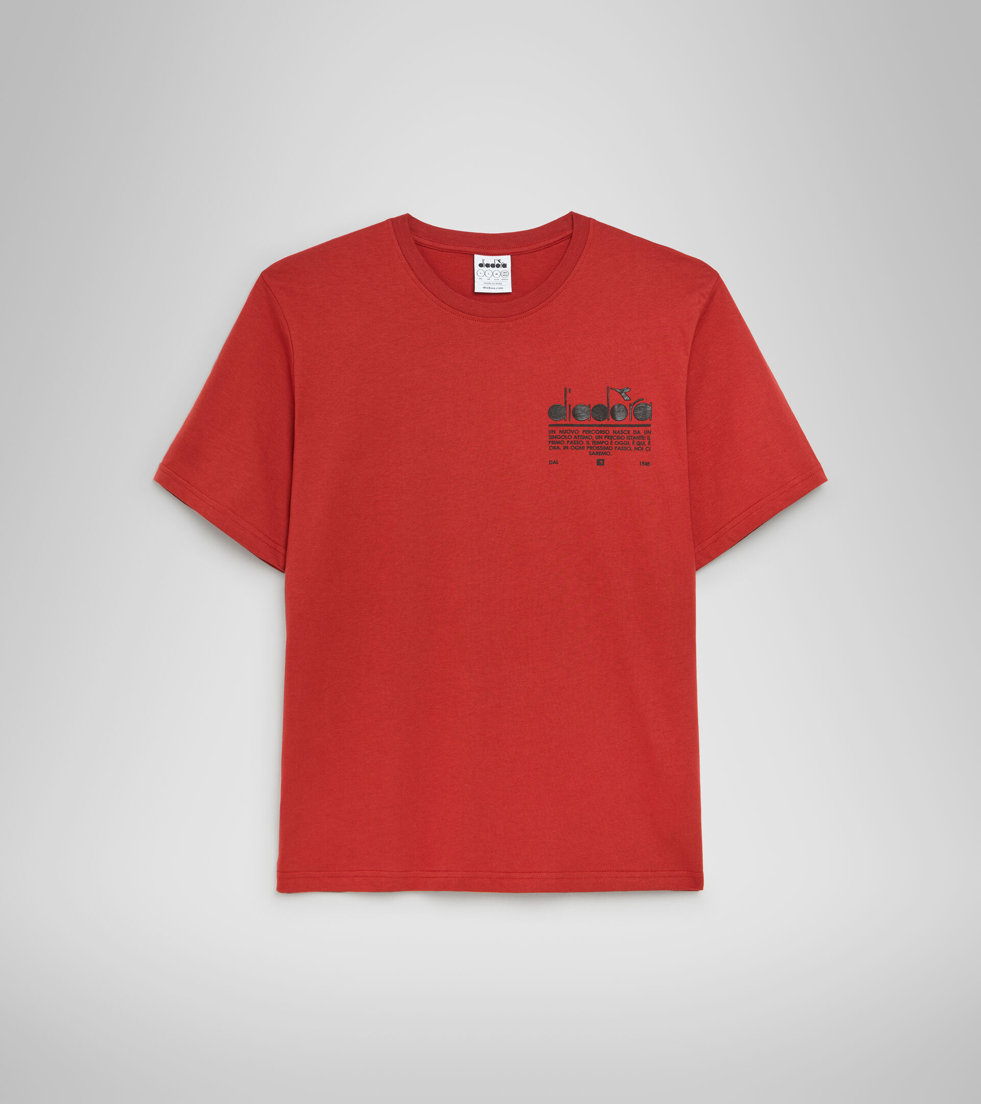 Cotton T-shirt - Unisex T-SHIRT SS MANIFESTO BROWN PURPLE - Diadora