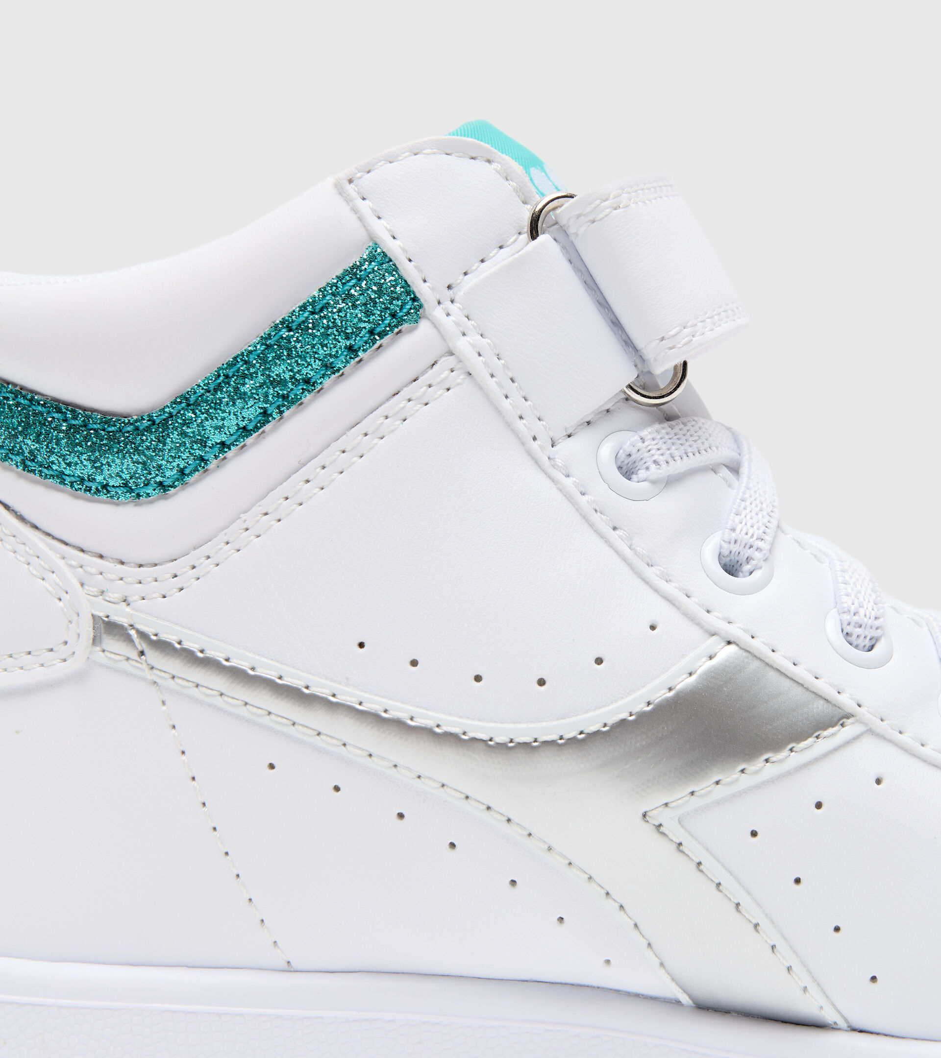 Sports shoes - Kids 4-8 years GAME P HIGH GIRL PS WHITE/BLUE TURQUOISE - Diadora