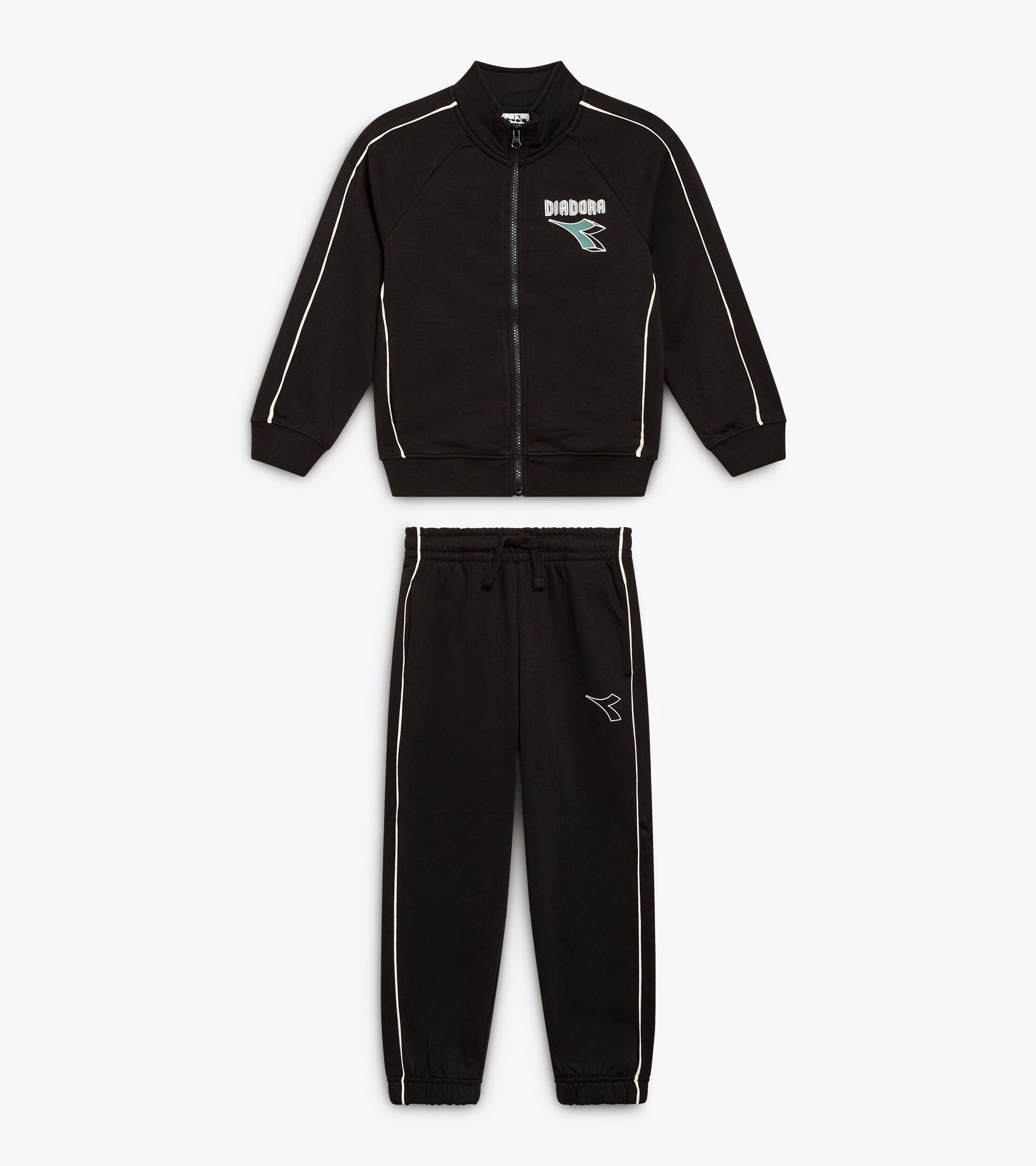 Tracksuit made with brushed fleece - Boy
JB. TRACKSUIT FZ LOGO (BR) BLACK - Diadora