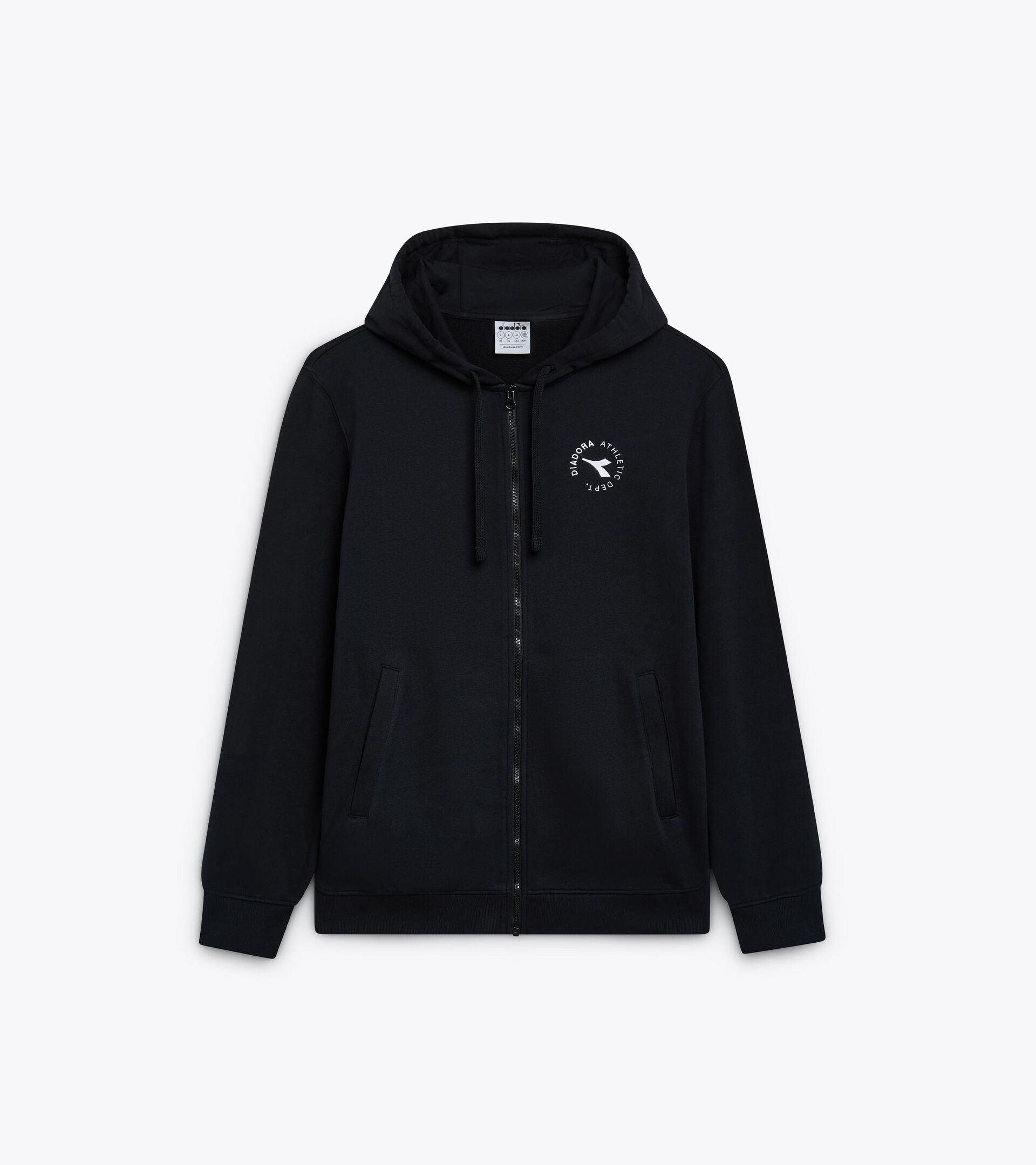 Zipped hoodie - Men’s
 HOODIE FZ ESSENTIAL SPORT BLACK - Diadora