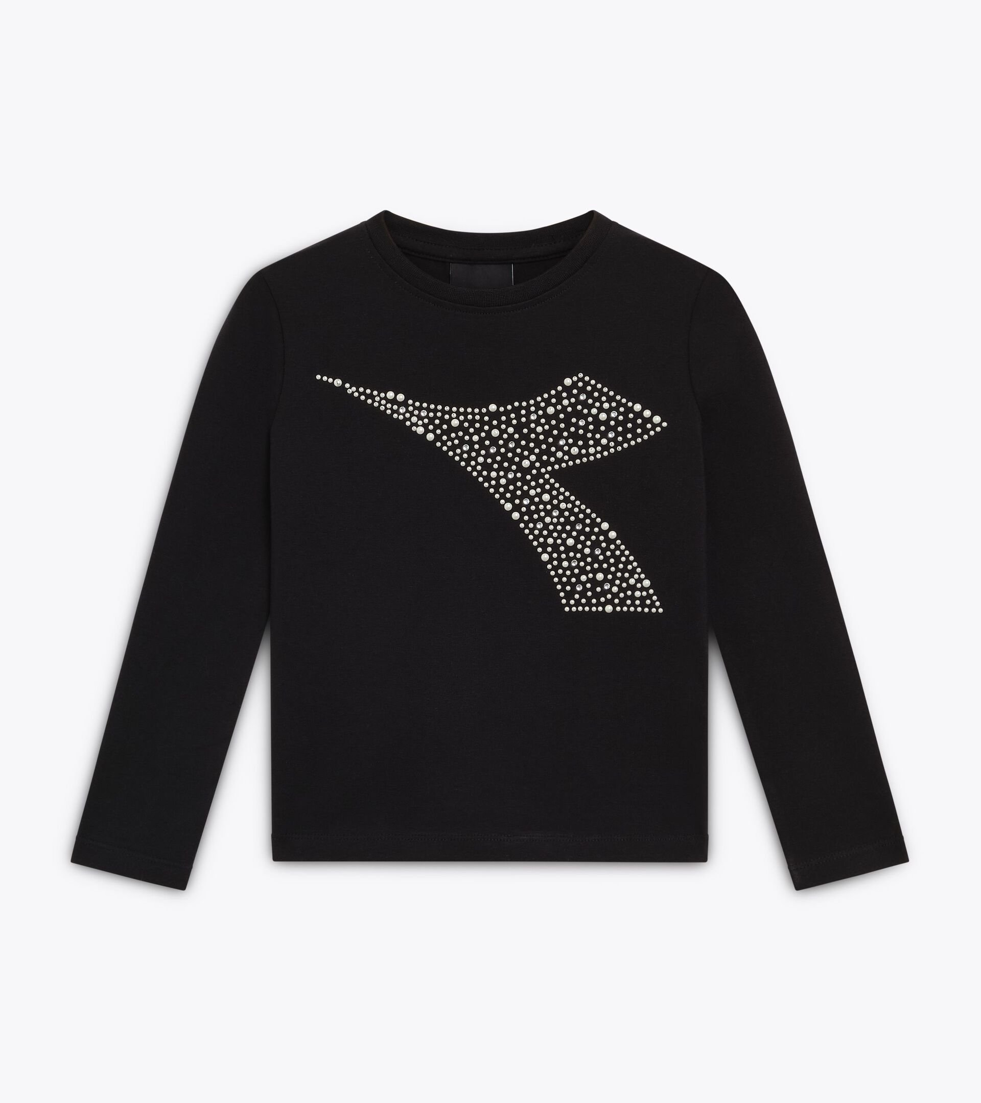 T-shirt de sport effet chiné - Fille JG. T-SHIRT SS RHINESTONE TD NOIR - Diadora