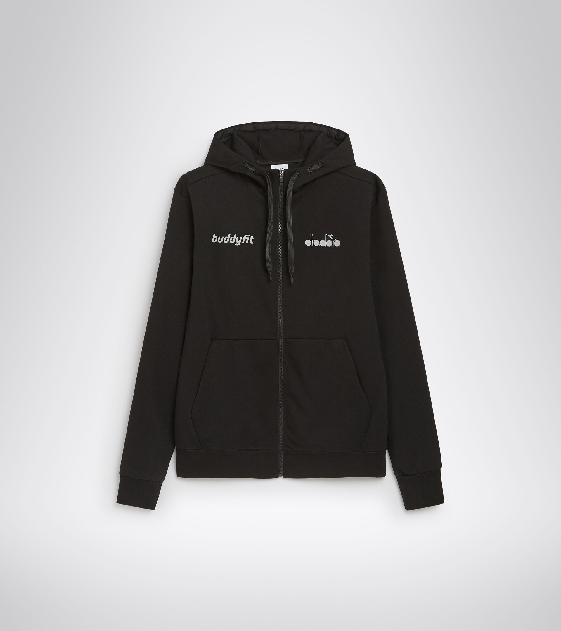 Training sweatshirt - Men’s HD FZ SWEAT BUDDYFIT BLACK - Diadora