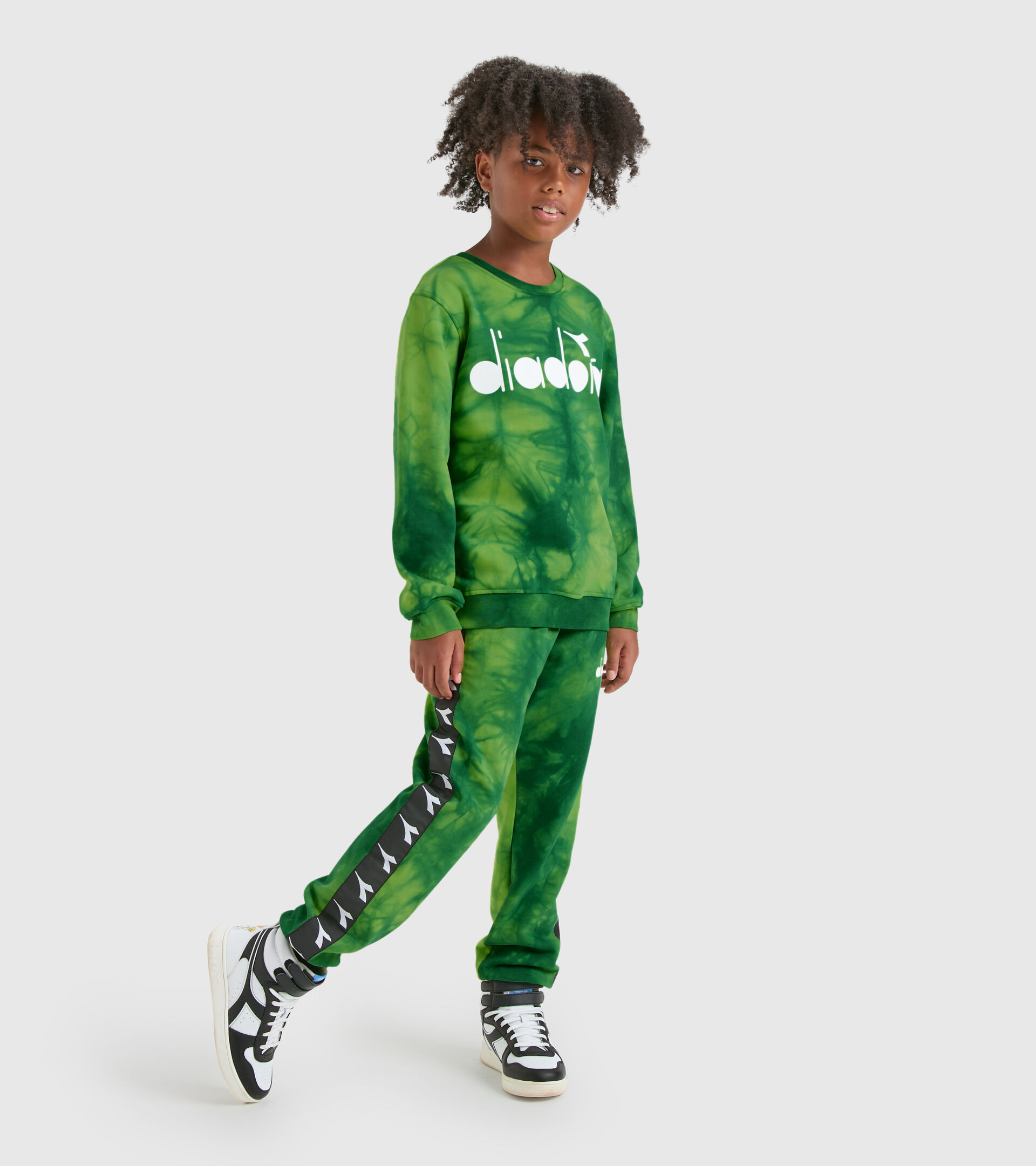 Green army sweatshirt - Boy JB.SWEATSHIRT CREW AO D NEUTRO(00001) - Diadora