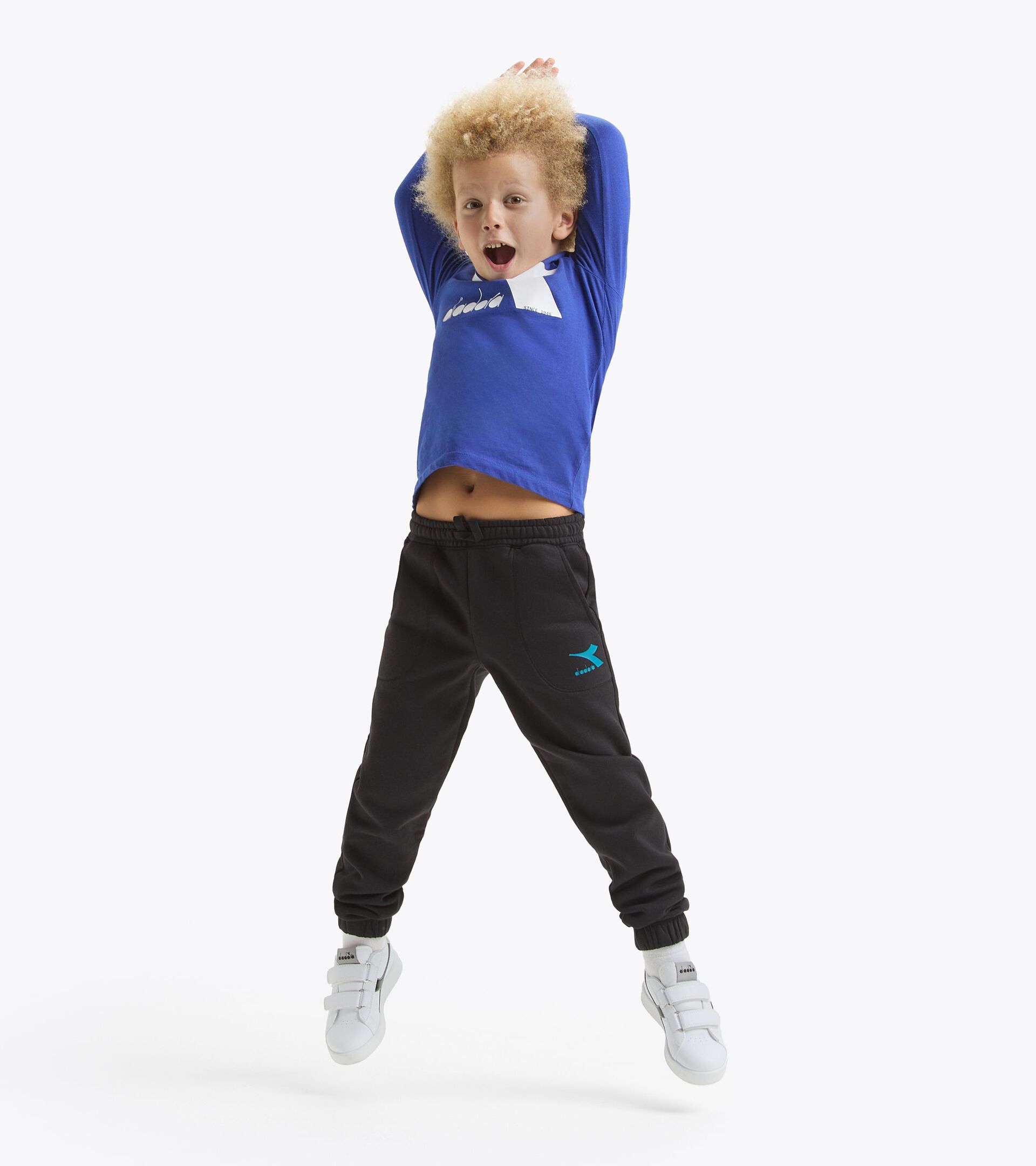 Pantaloni sportivi - Bambino JB. PANTS CUFF NEON NERO - Diadora